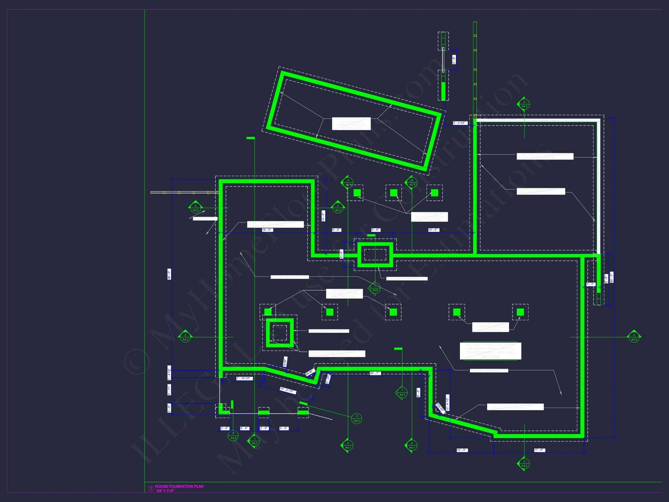 15-1761 HOUSE PLAN - Craftsman Home Plan - 4-Bed, 3.5-Bath, 2985 SF 18 Modern Coastal house Floor Plan with 3 Stories and CAD Designs