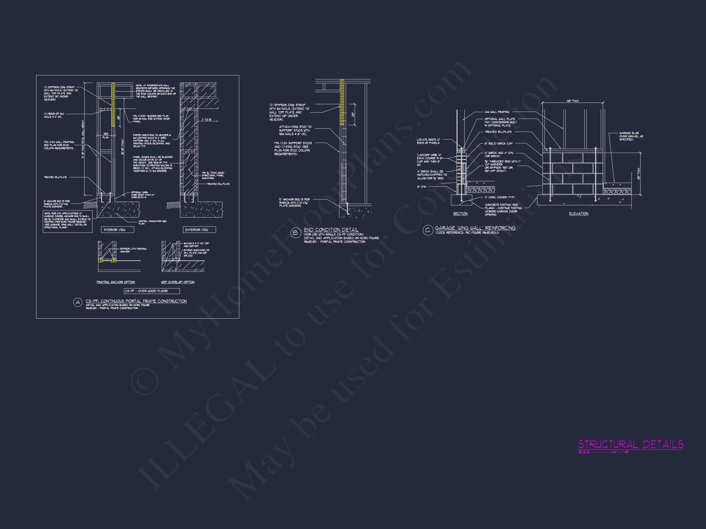 Craftsman house Floor Plan: Architectural Designs & CAD Blueprint