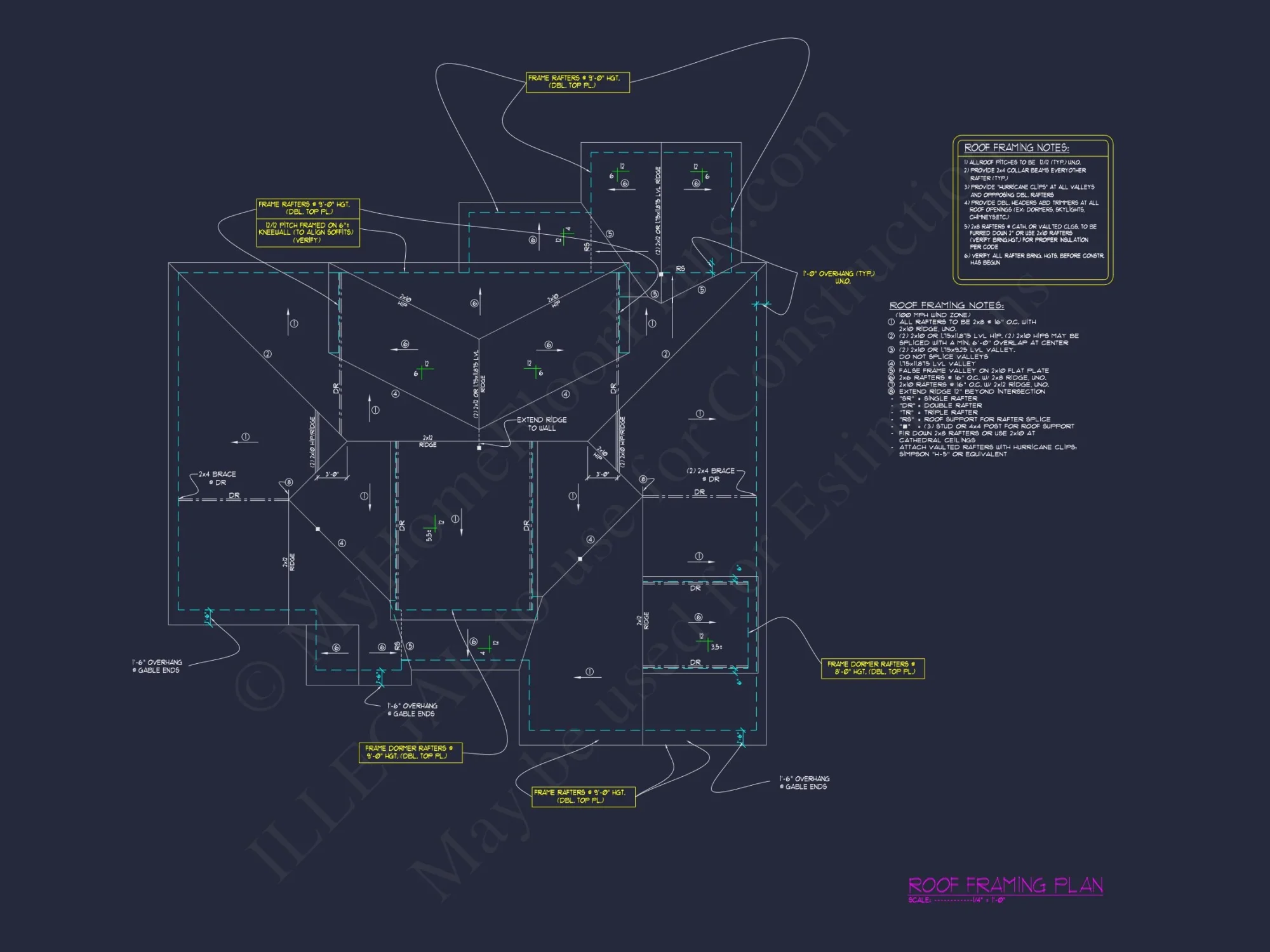 Craftsman house Floor Plan: Architectural Designs & CAD Blueprint