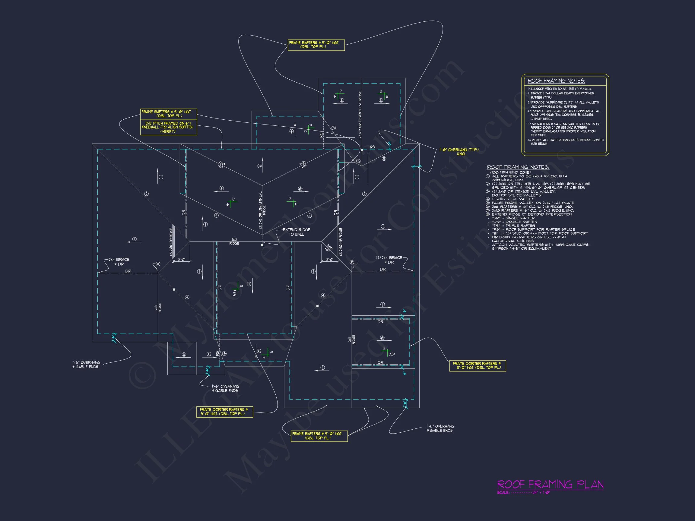 Craftsman house Floor Plan: Architectural Designs & CAD Blueprint