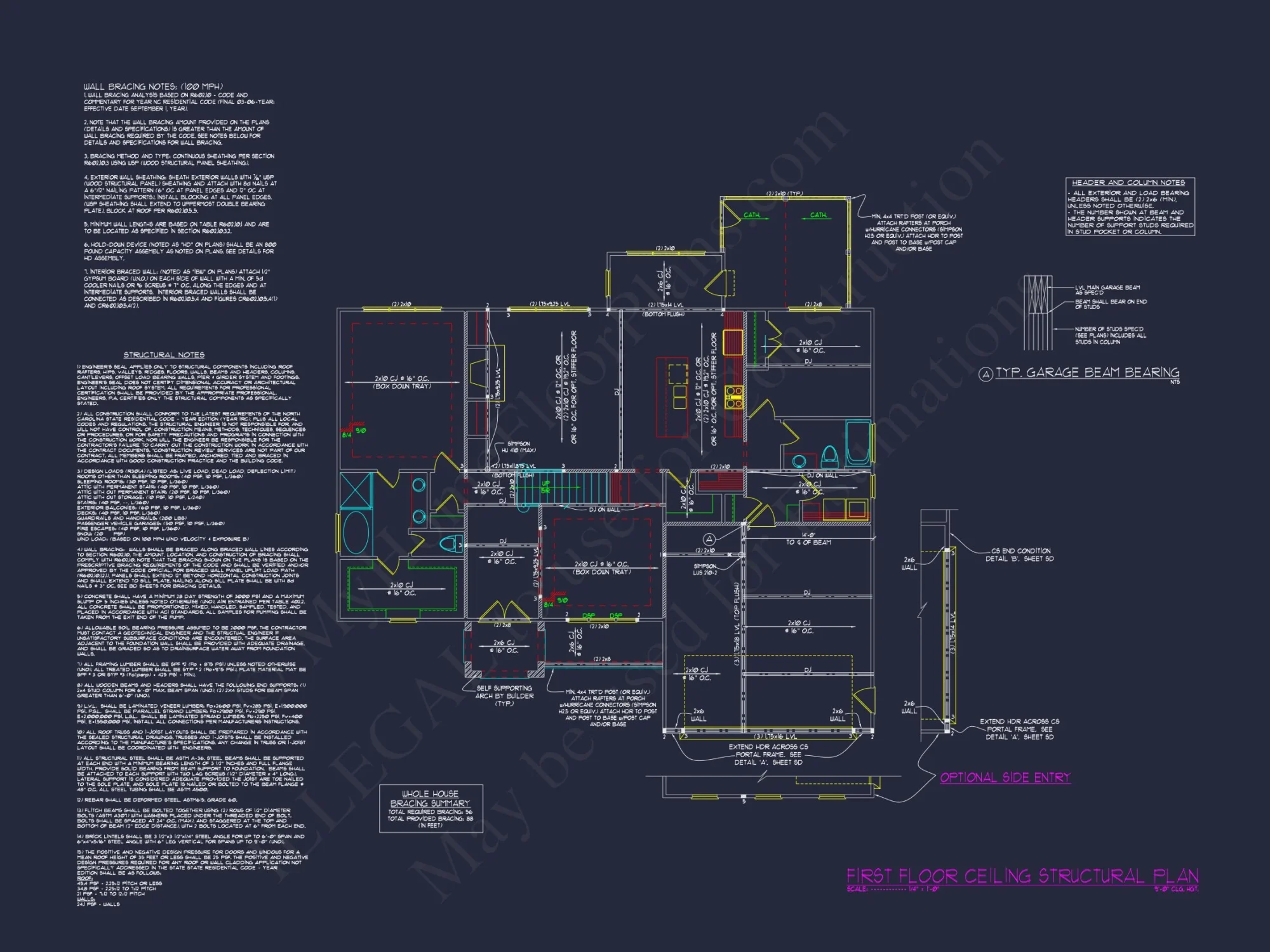 Craftsman house Floor Plan: Architectural Designs & CAD Blueprint