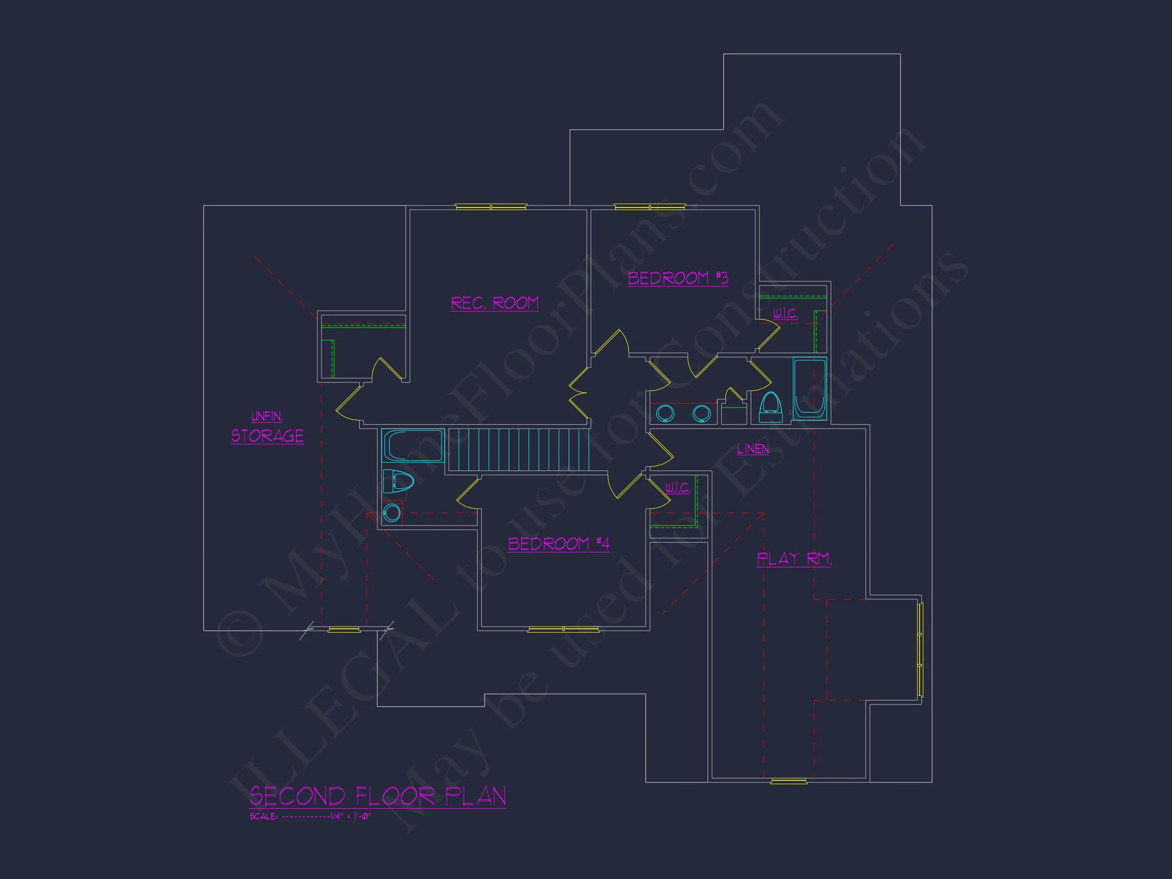 Craftsman house Floor Plan: Architectural Designs & CAD Blueprint