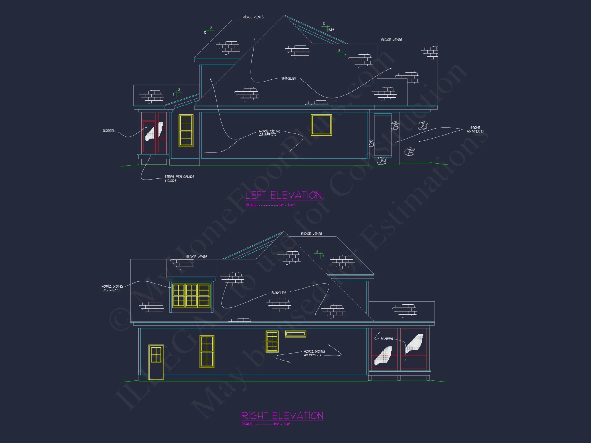Craftsman house Floor Plan: Architectural Designs & CAD Blueprint
