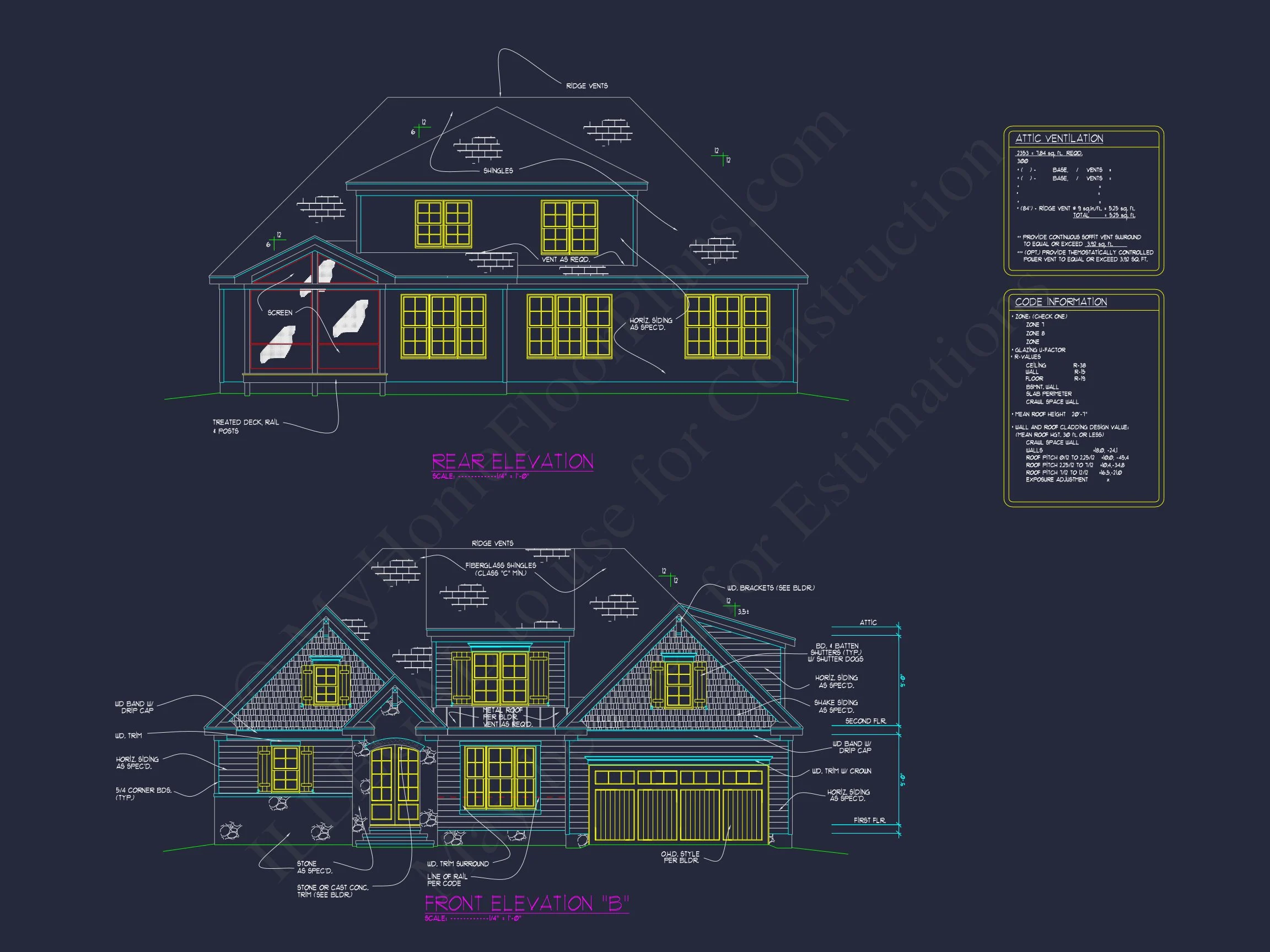 Craftsman house Floor Plan: Architectural Designs & CAD Blueprint