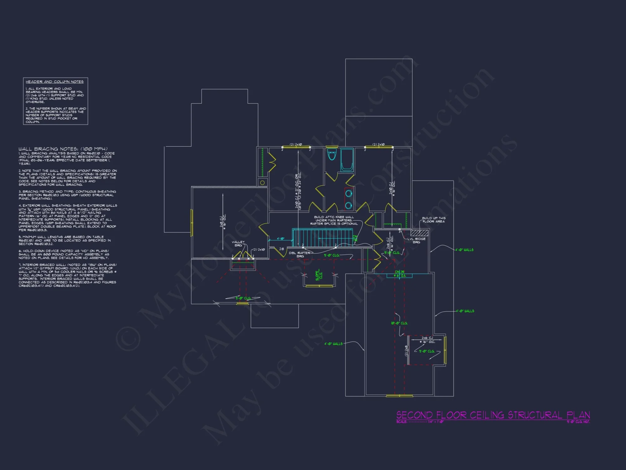 Modern Craftsman house Plan with 2-Story Layout and CAD Designs