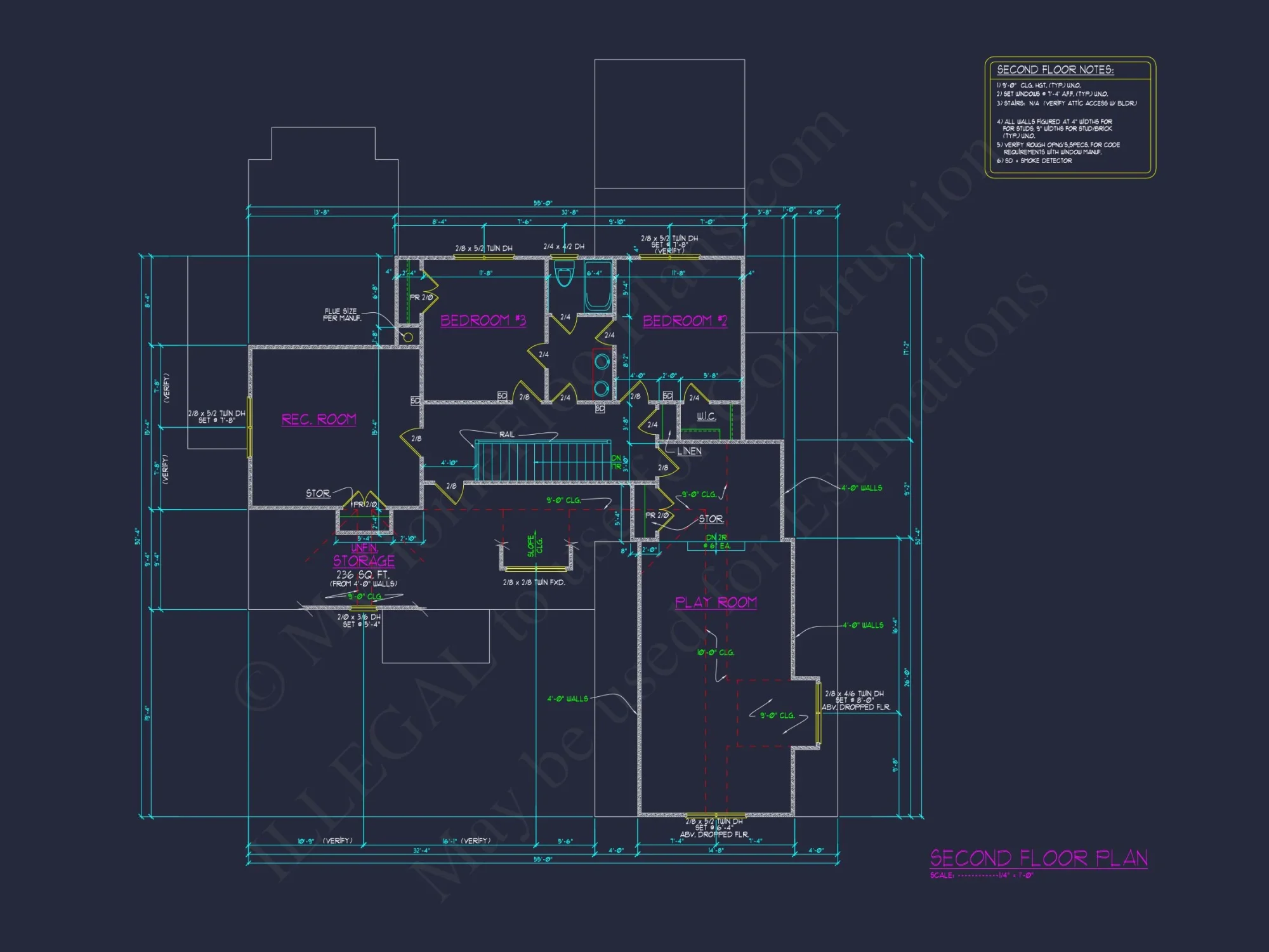 Modern Craftsman house Plan with 2-Story Layout and CAD Designs