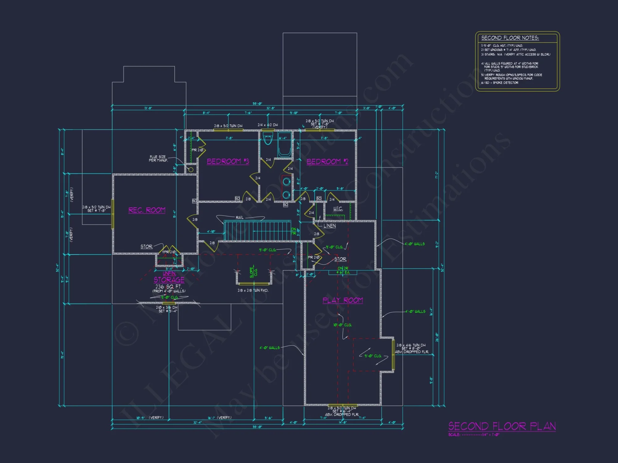 Modern Craftsman house Plan with 2-Story Layout and CAD Designs