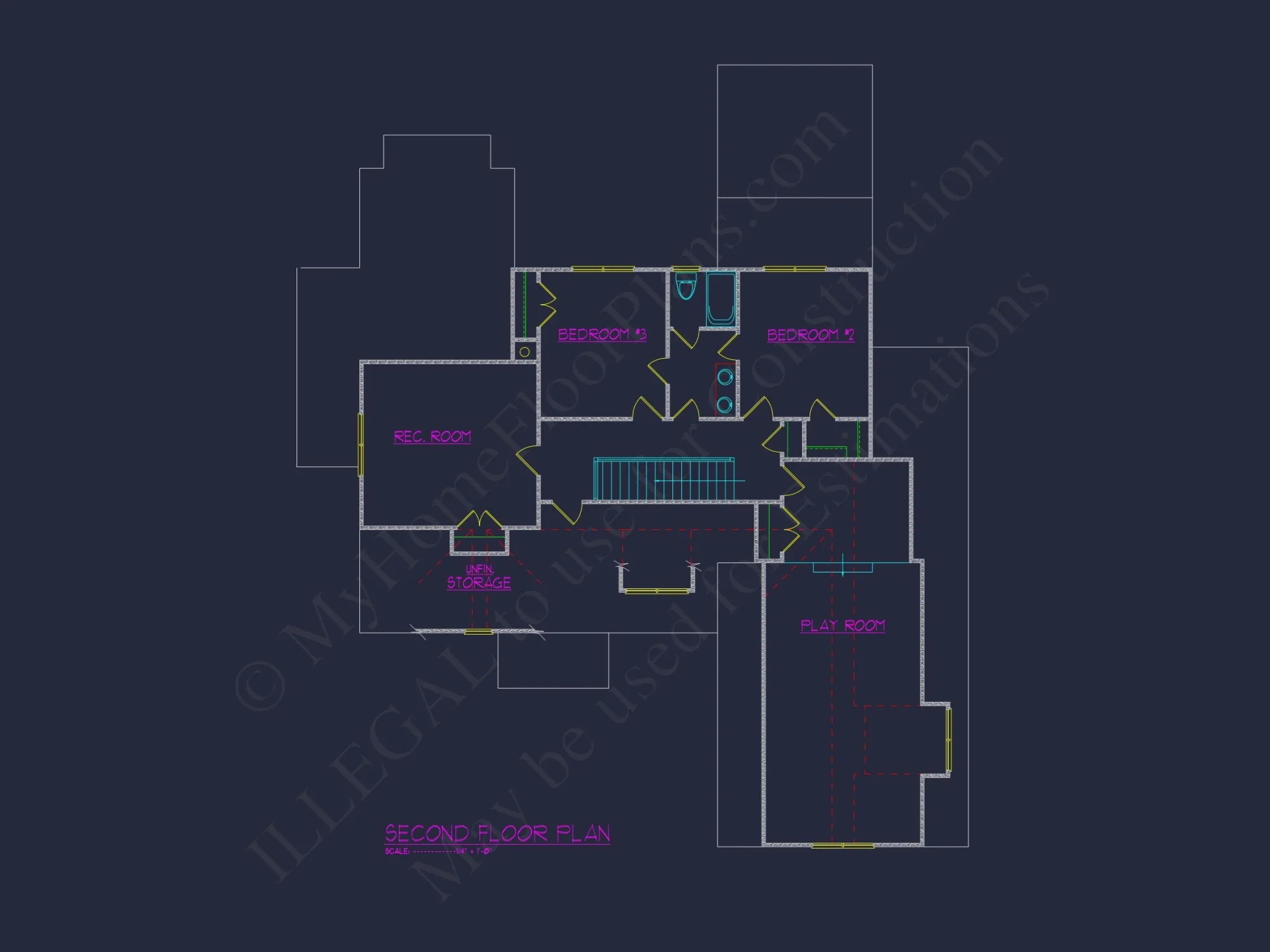 Modern Craftsman house Plan with 2-Story Layout and CAD Designs