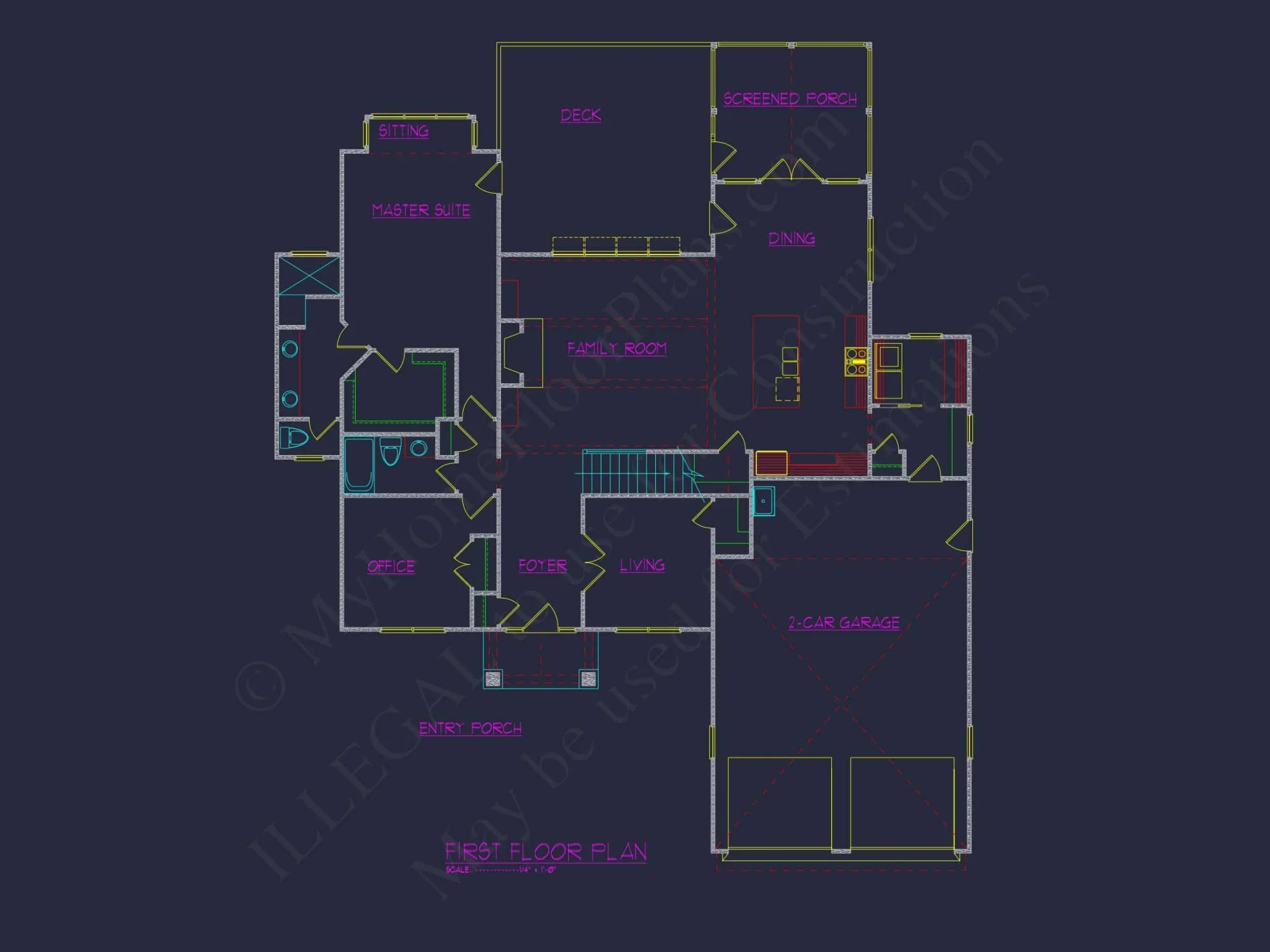 Modern Craftsman house Plan with 2-Story Layout and CAD Designs