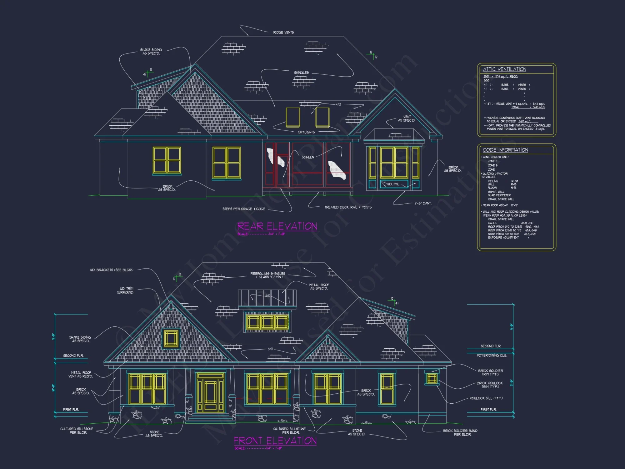 Craftsman Ranch house Plan with CAD and Architectural Designs