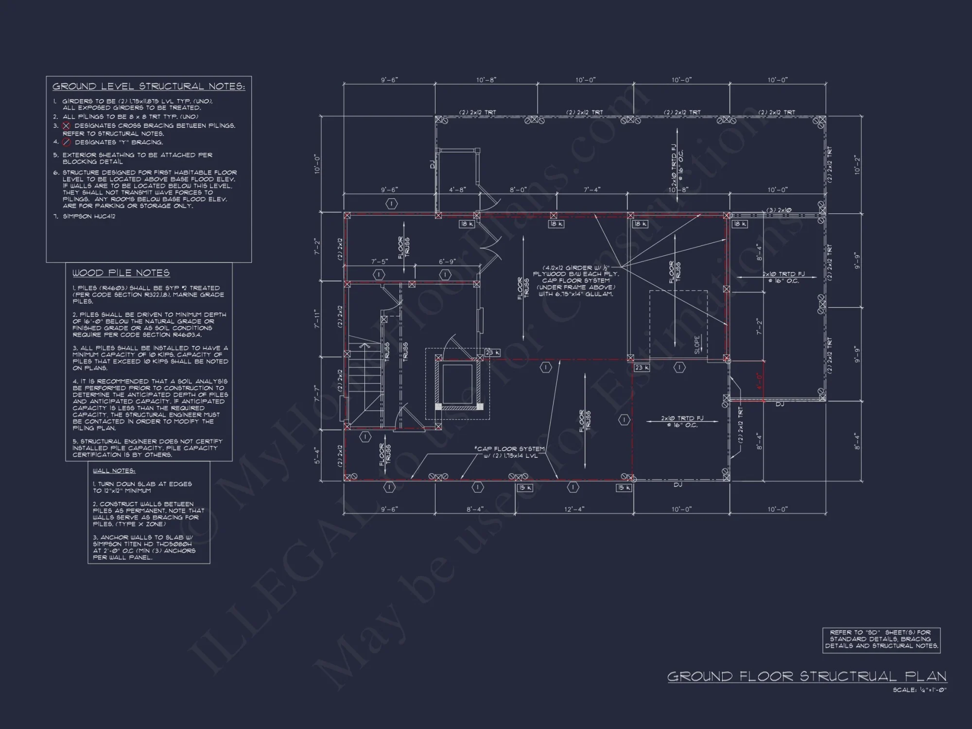 Modern Coastal house Plan with Architecturally Unique Blueprint Designs
