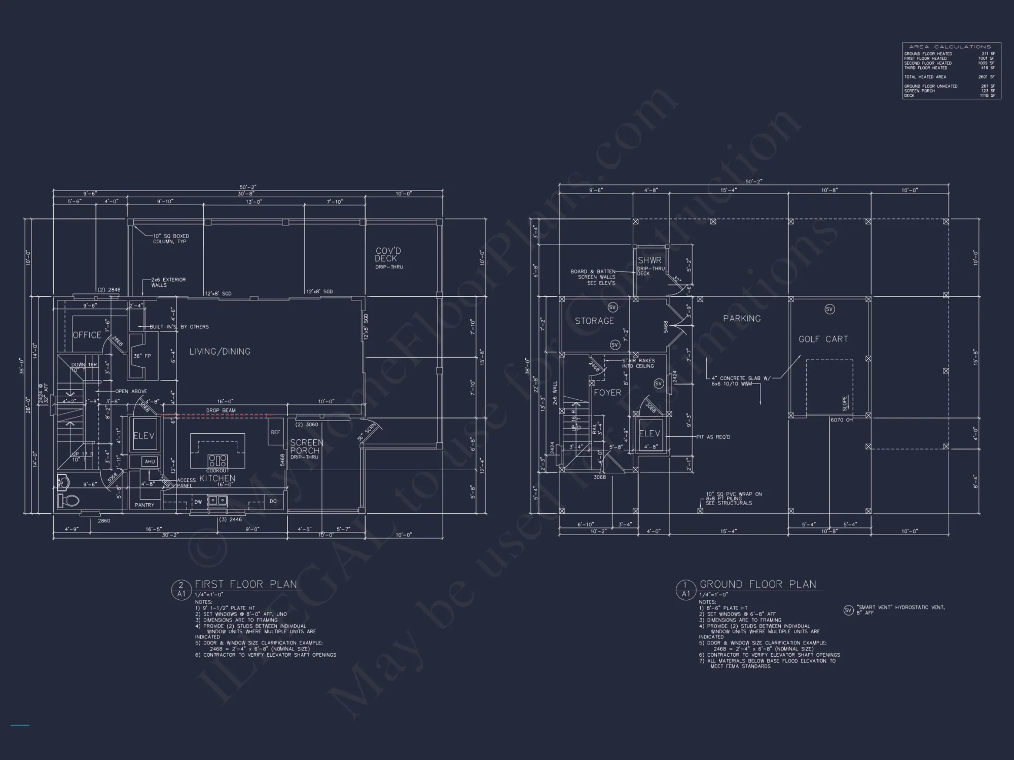 Modern Coastal house Plan with Architecturally Unique Blueprint Designs