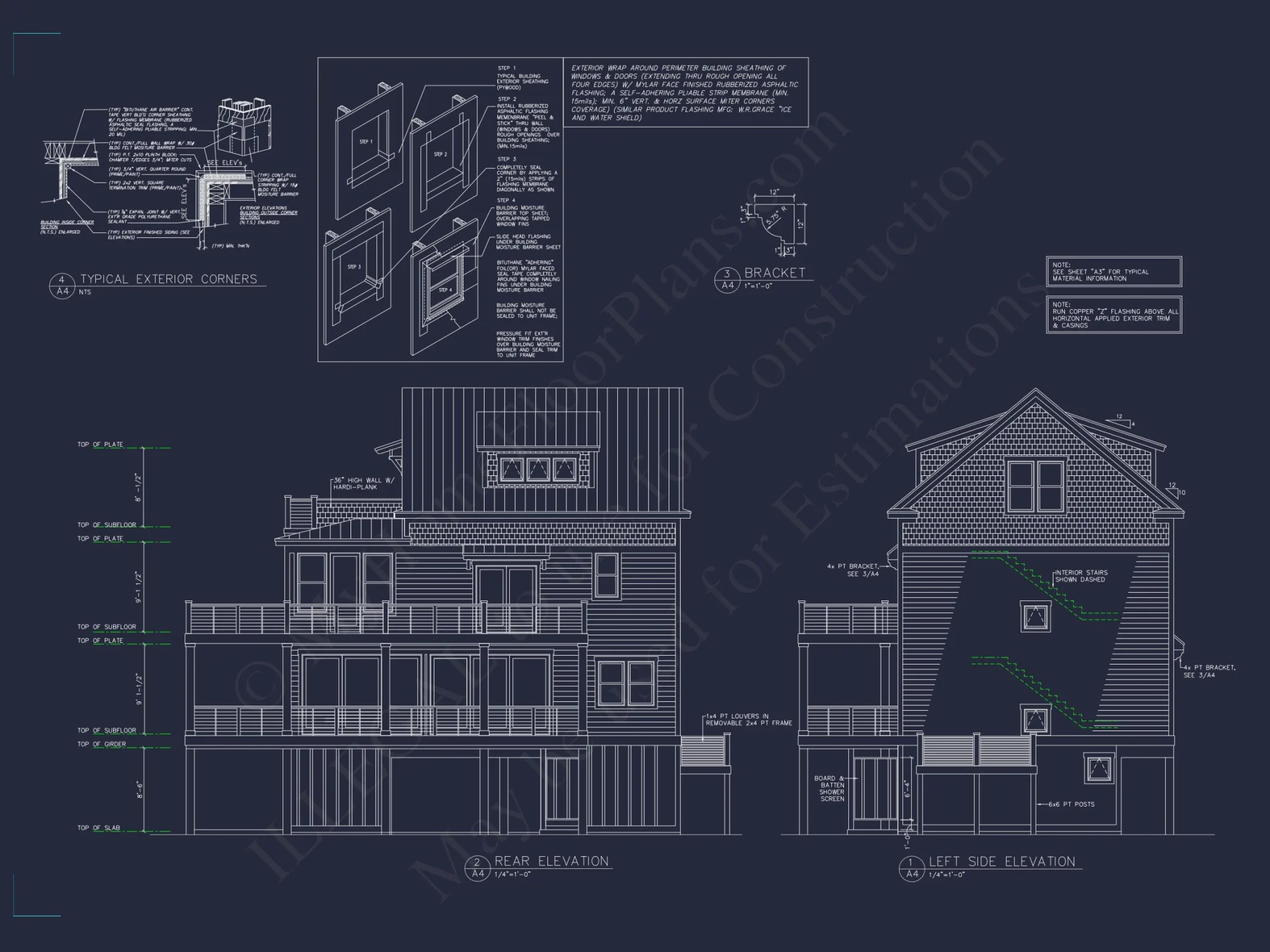 Modern Coastal house Plan with Architecturally Unique Blueprint Designs