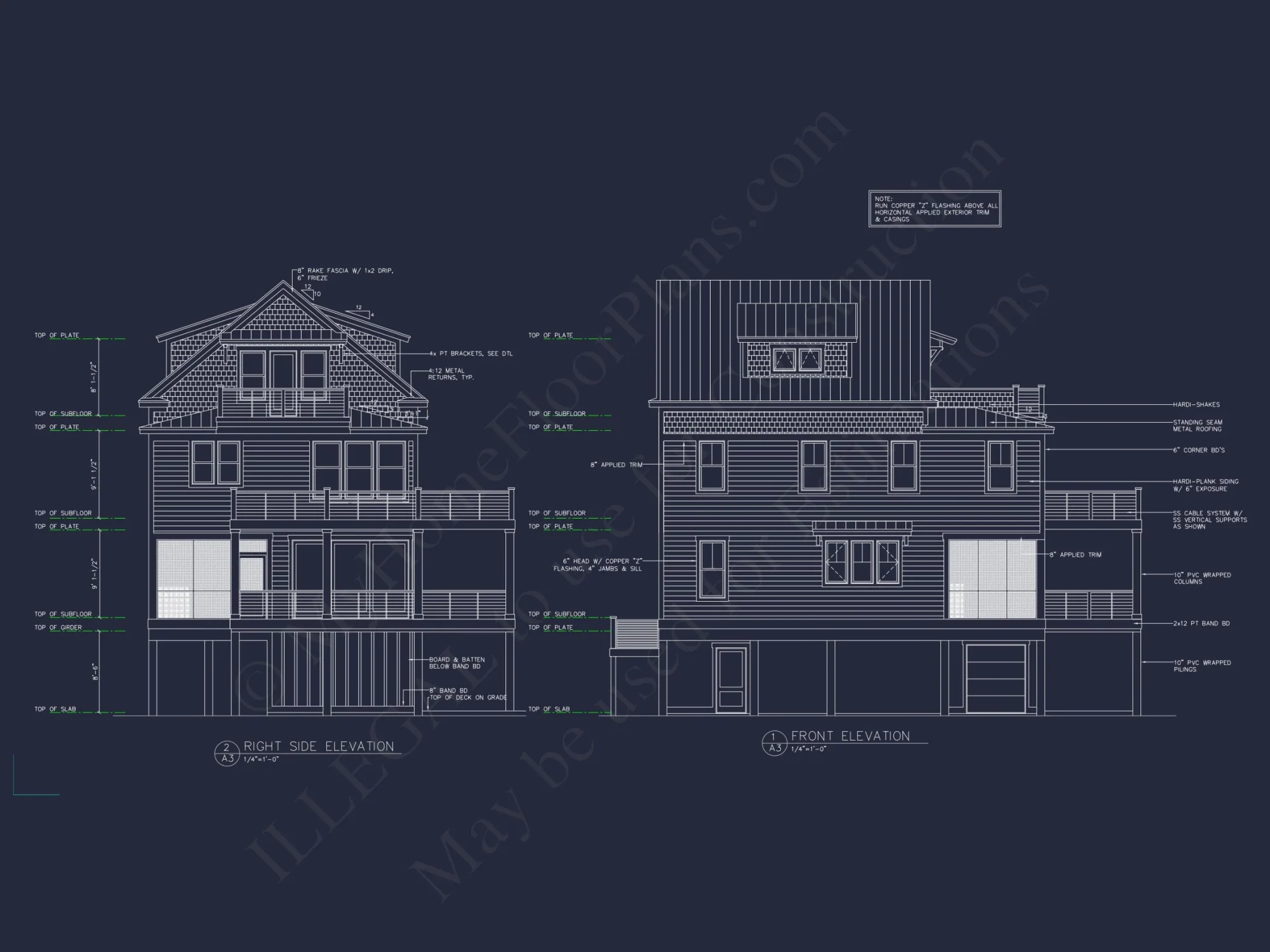 Modern Coastal house Plan with Architecturally Unique Blueprint Designs