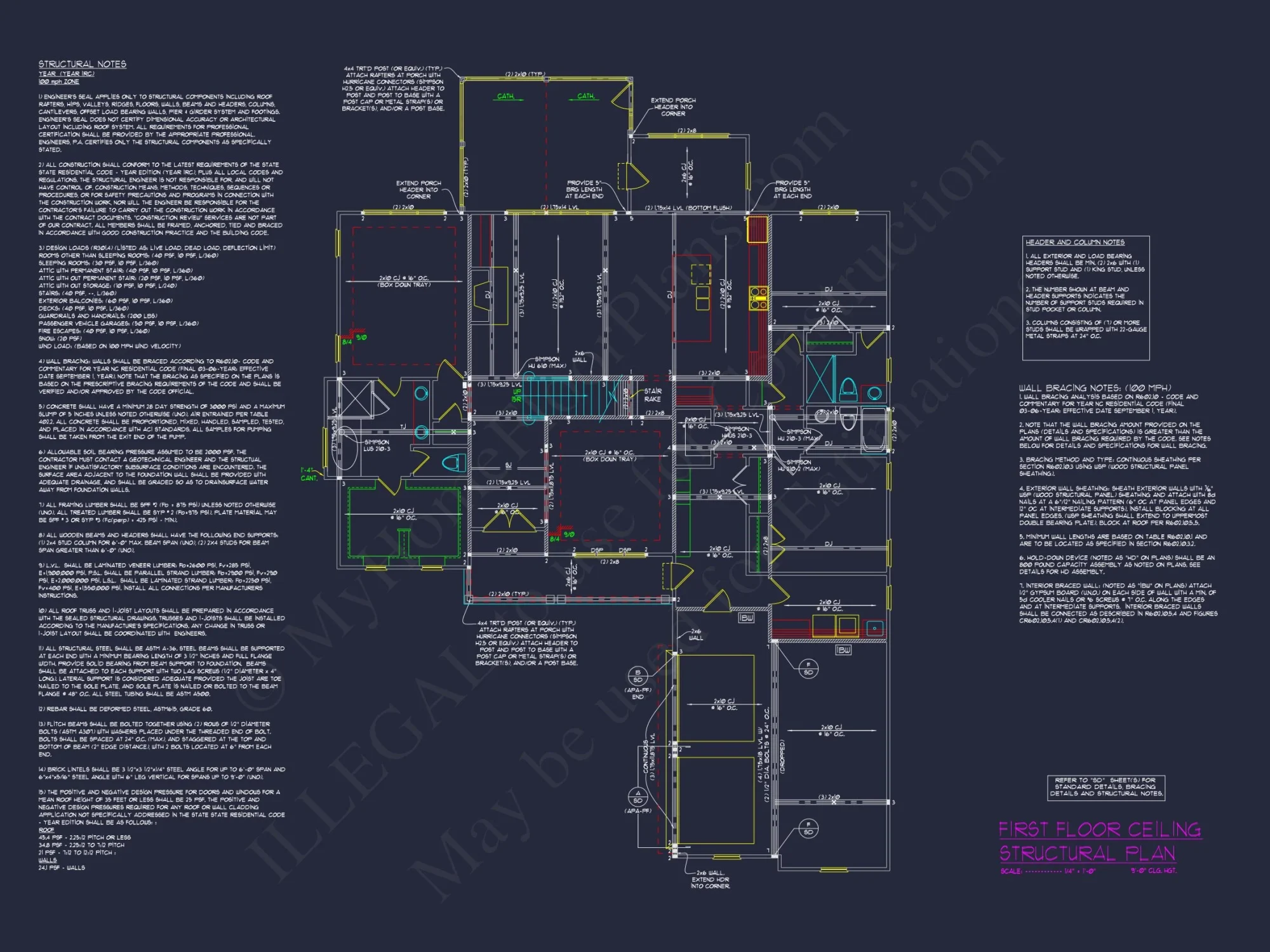 Beautiful 2-Story house Plan with 5 Bedrooms, CAD Blueprint Designs