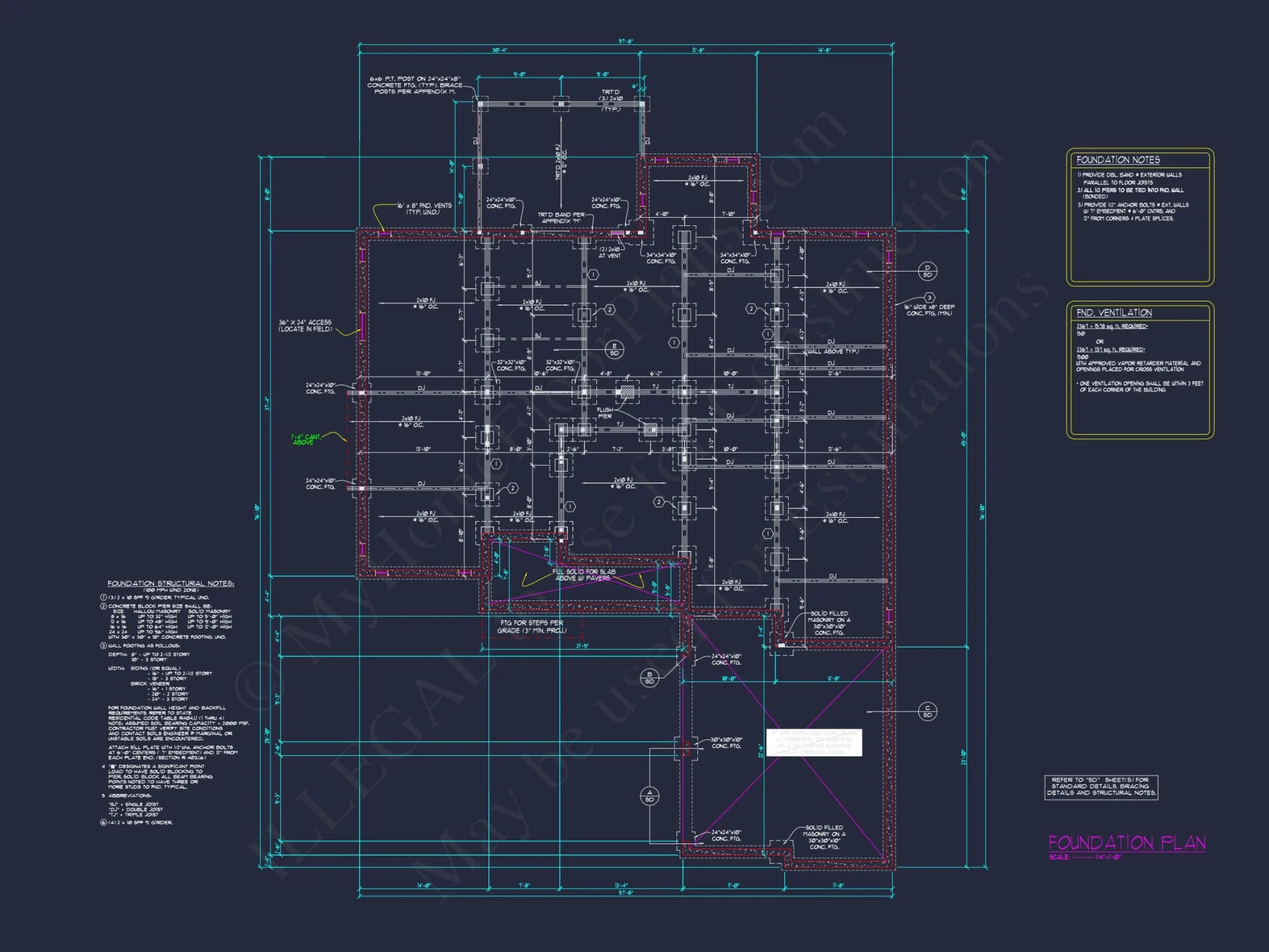 Beautiful 2-Story house Plan with 5 Bedrooms, CAD Blueprint Designs