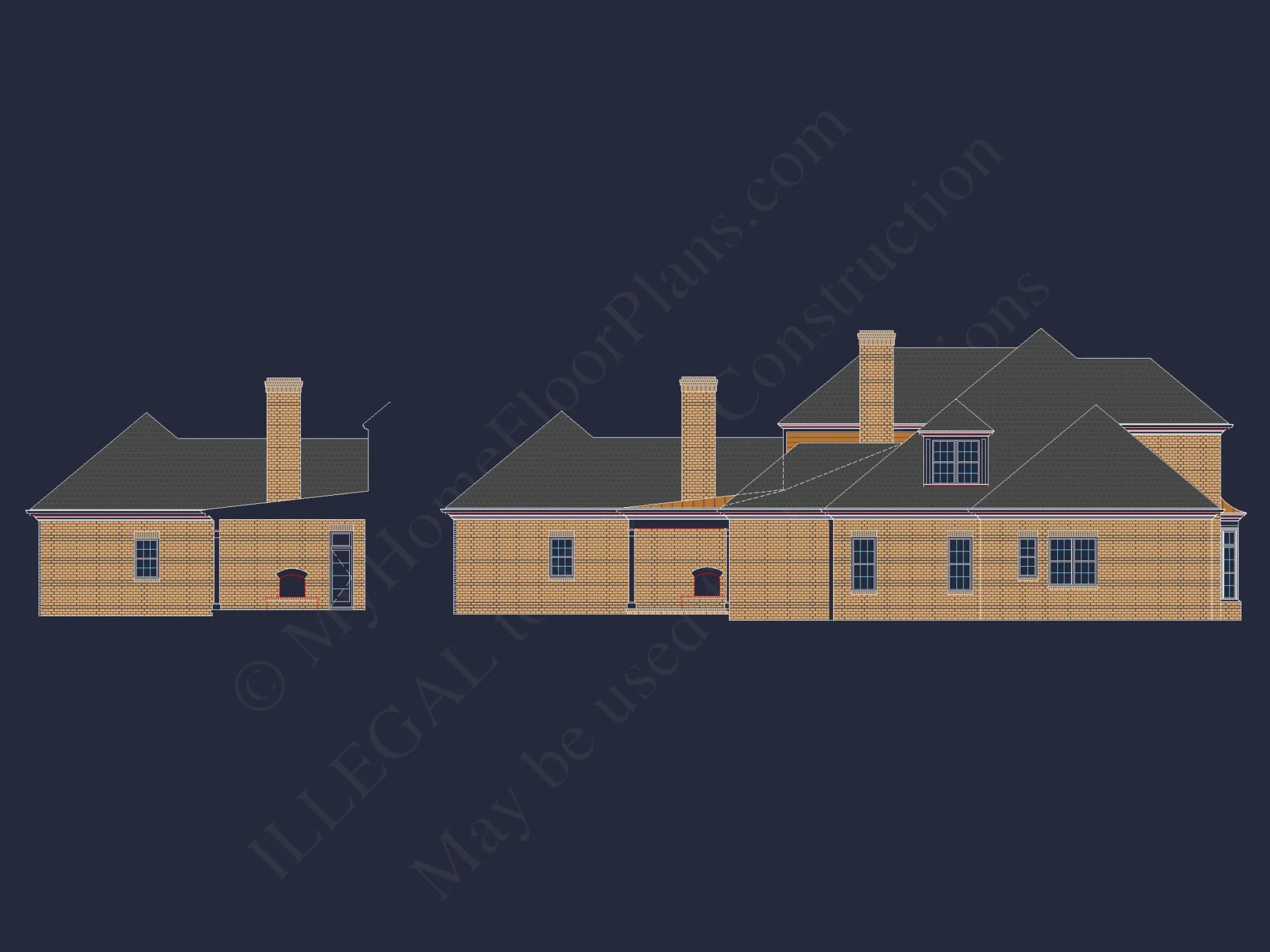 Timeless house Design with CAD Blueprints & Unique Features