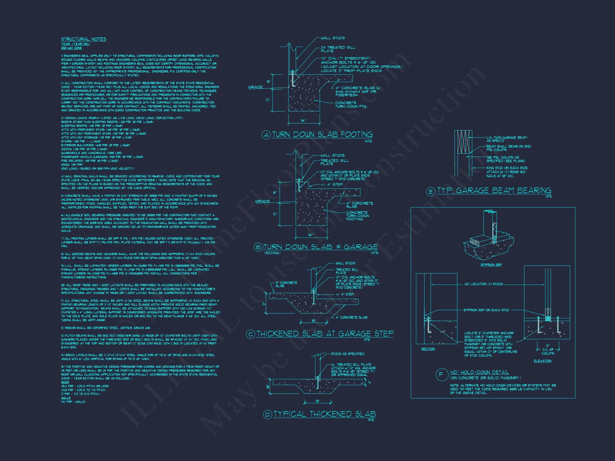 Modern 2.5-Story house Plan with Open Floor Designs and CAD Blueprint