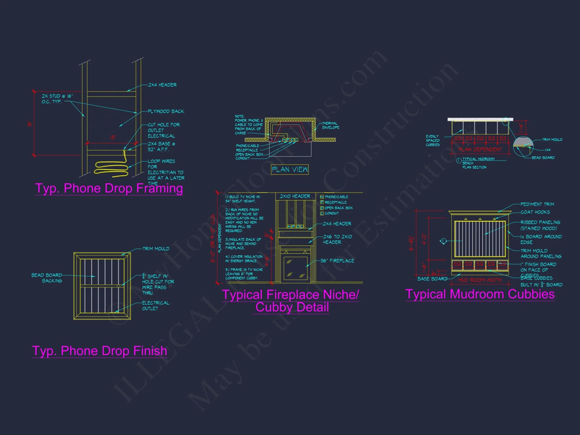 Modern 2.5-Story house Plan with Open Floor Designs and CAD Blueprint