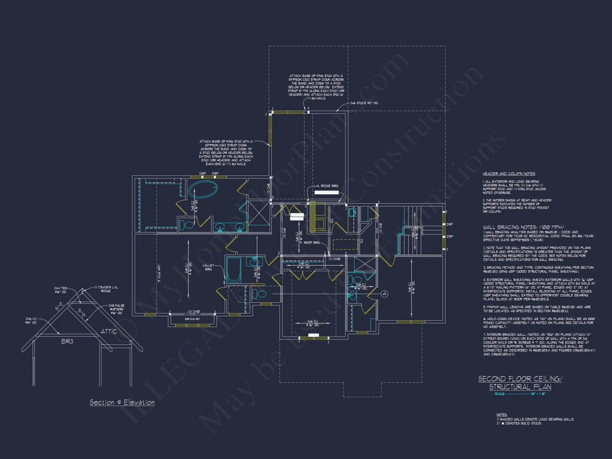 Spacious house Floor Plan with CAD Architecture and Designs