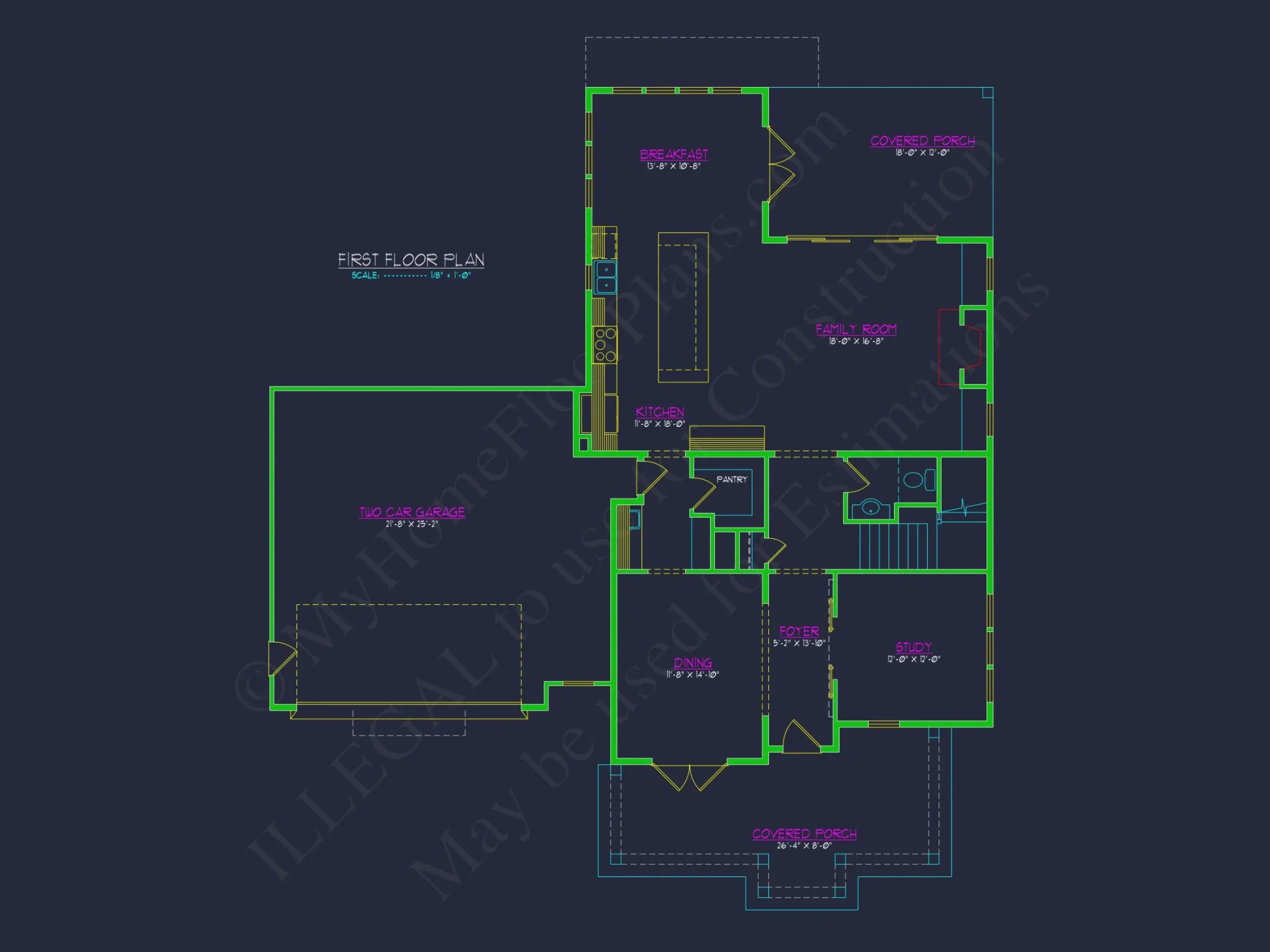 Spacious house Floor Plan with CAD Architecture and Designs