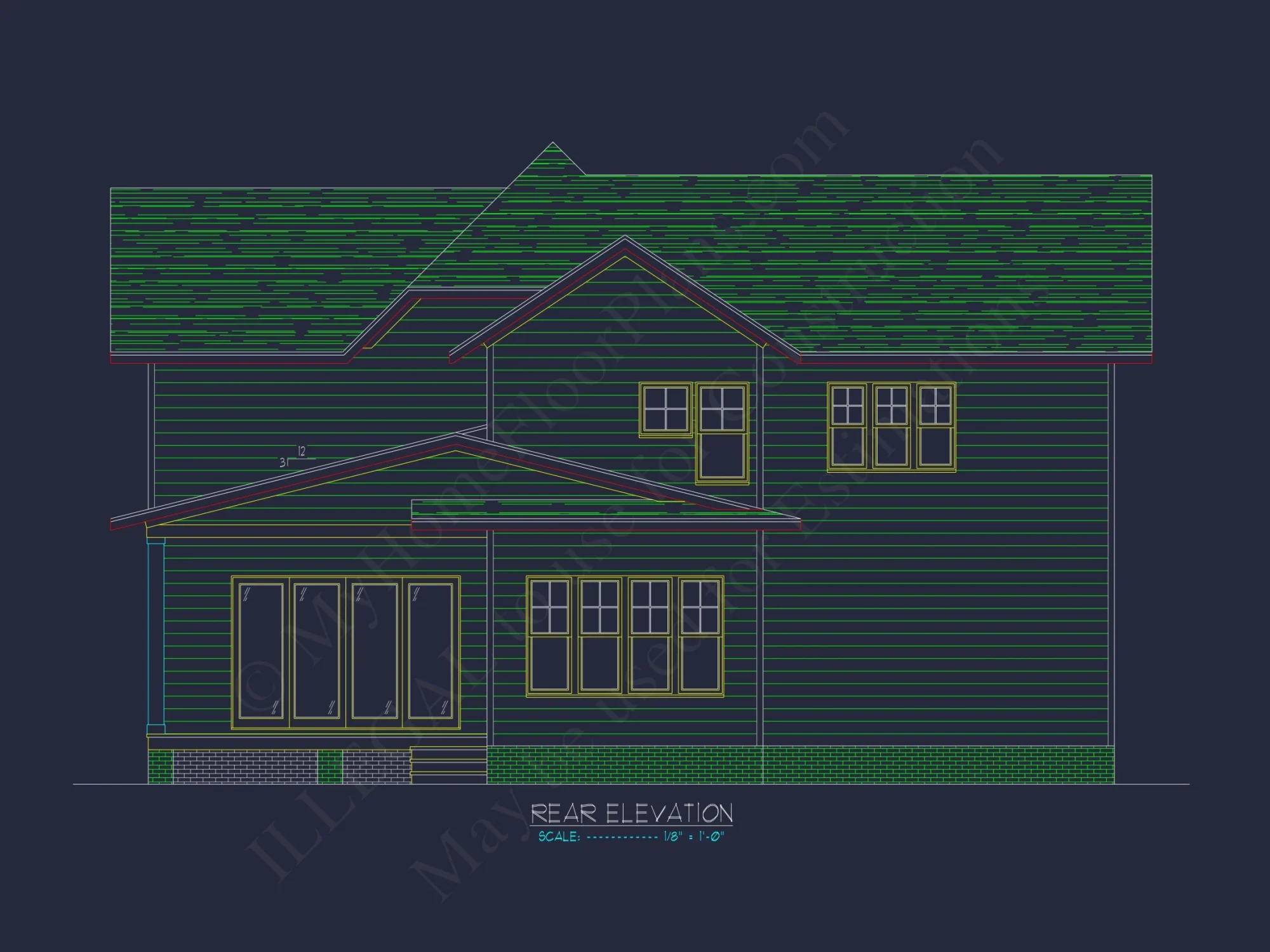 Beautiful Two-Story house Plan with 3 Beds, Garage, and CAD Designs