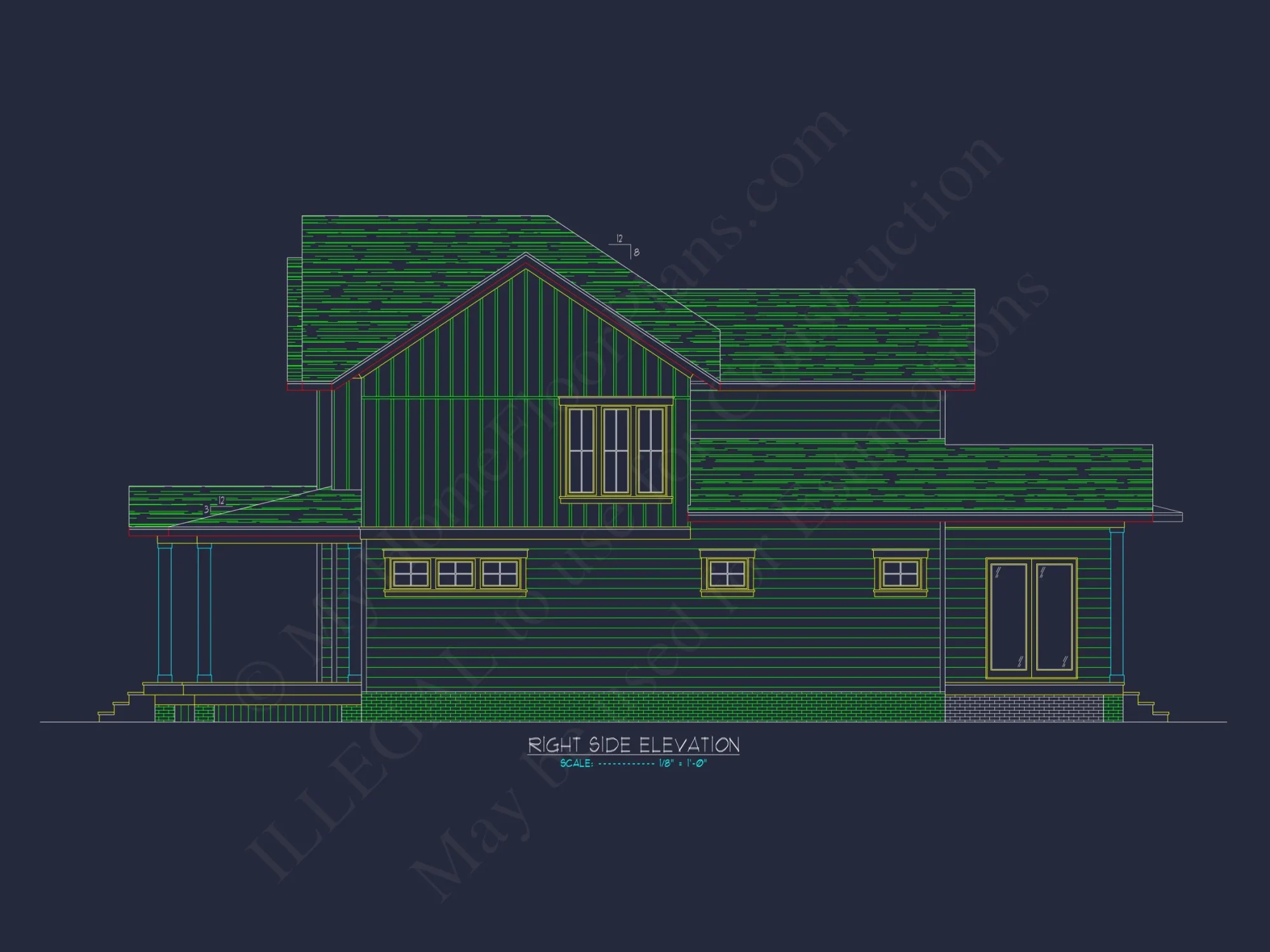 Beautiful Two-Story house Plan with 3 Beds, Garage, and CAD Designs