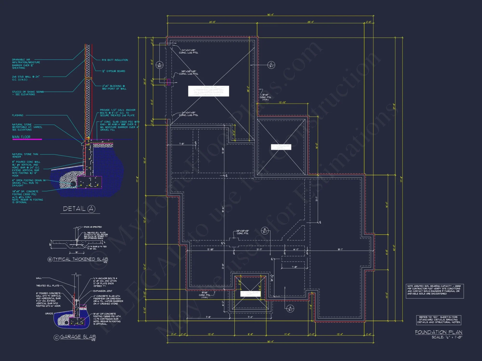 Craftsman house Plan with Detailed CAD Designs and Layouts