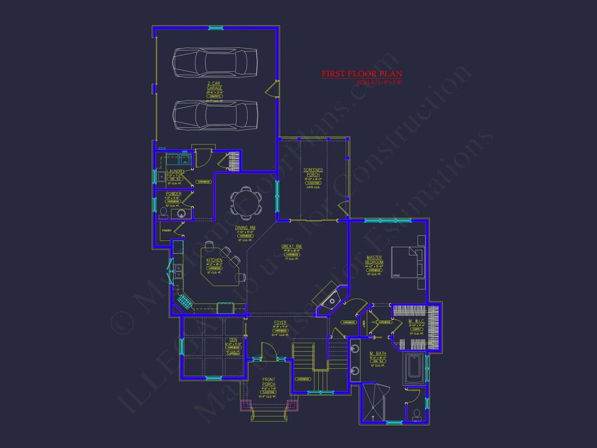 Craftsman house Plan with Detailed CAD Designs and Layouts