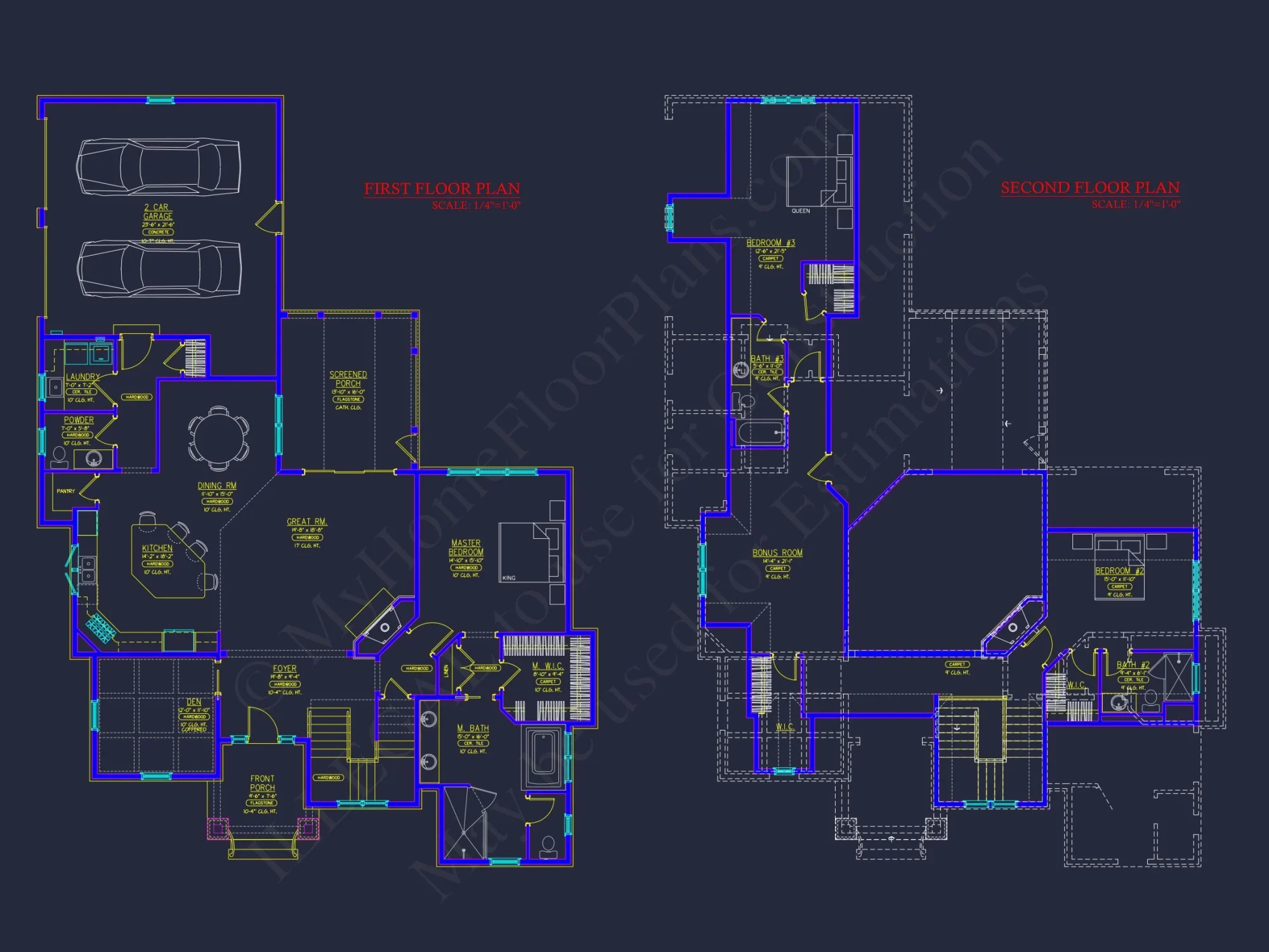 Craftsman house Plan with Detailed CAD Designs and Layouts