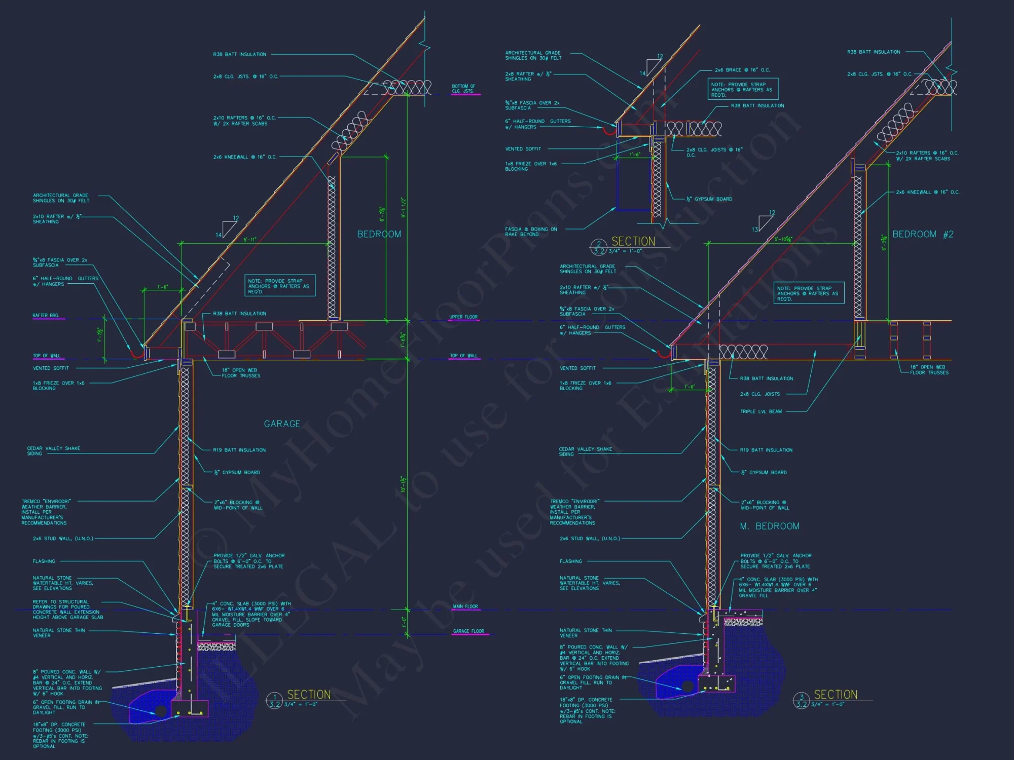 Craftsman house Plan with Detailed CAD Designs and Layouts