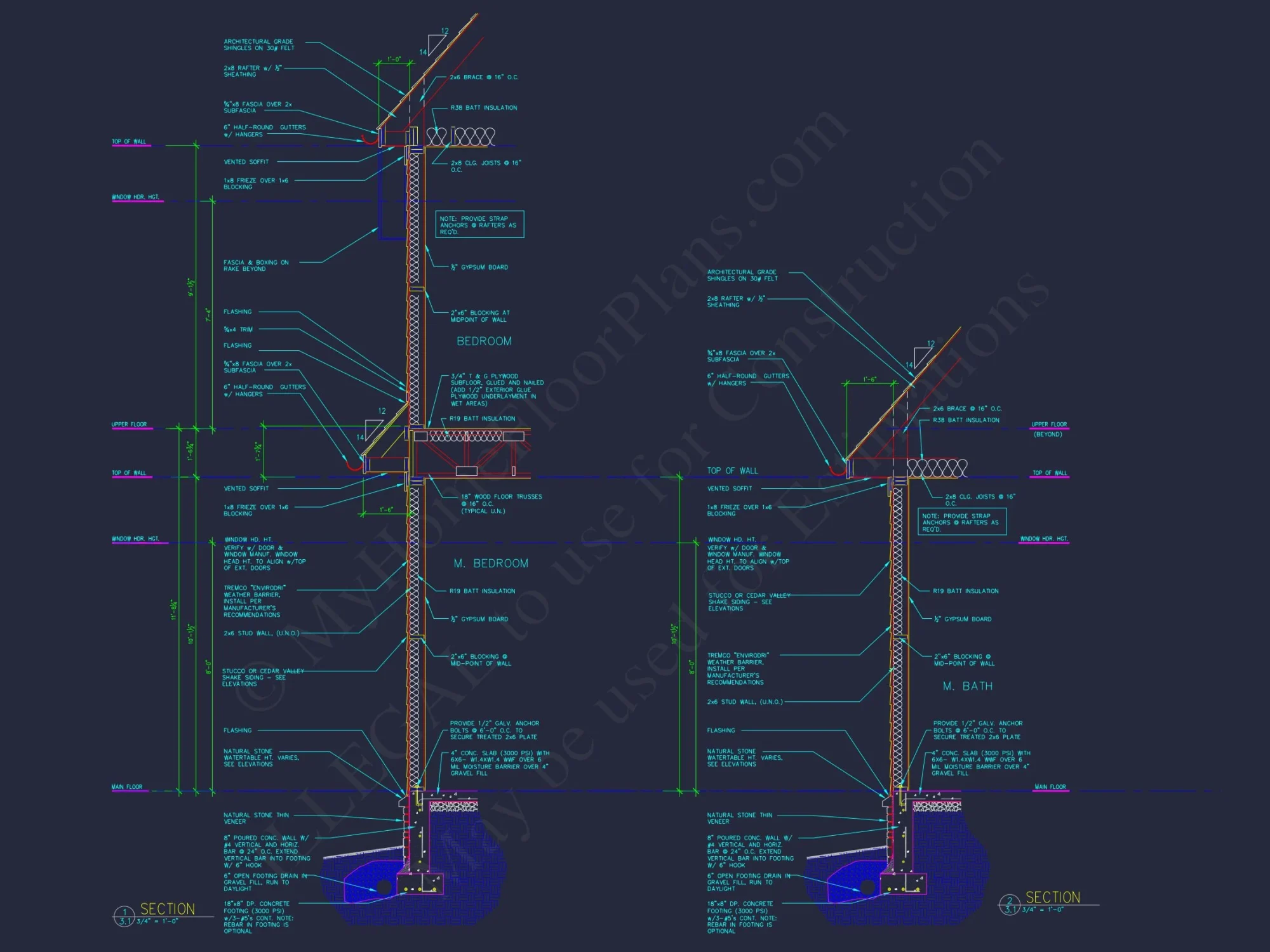 Craftsman house Plan with Detailed CAD Designs and Layouts