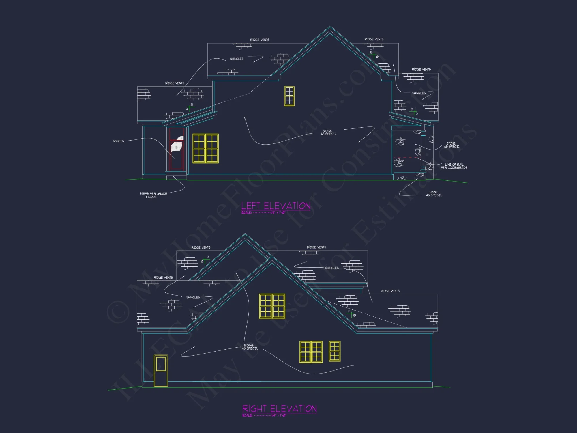 Elegant house Plan with Spacious Floor Plan and Architectural Designs