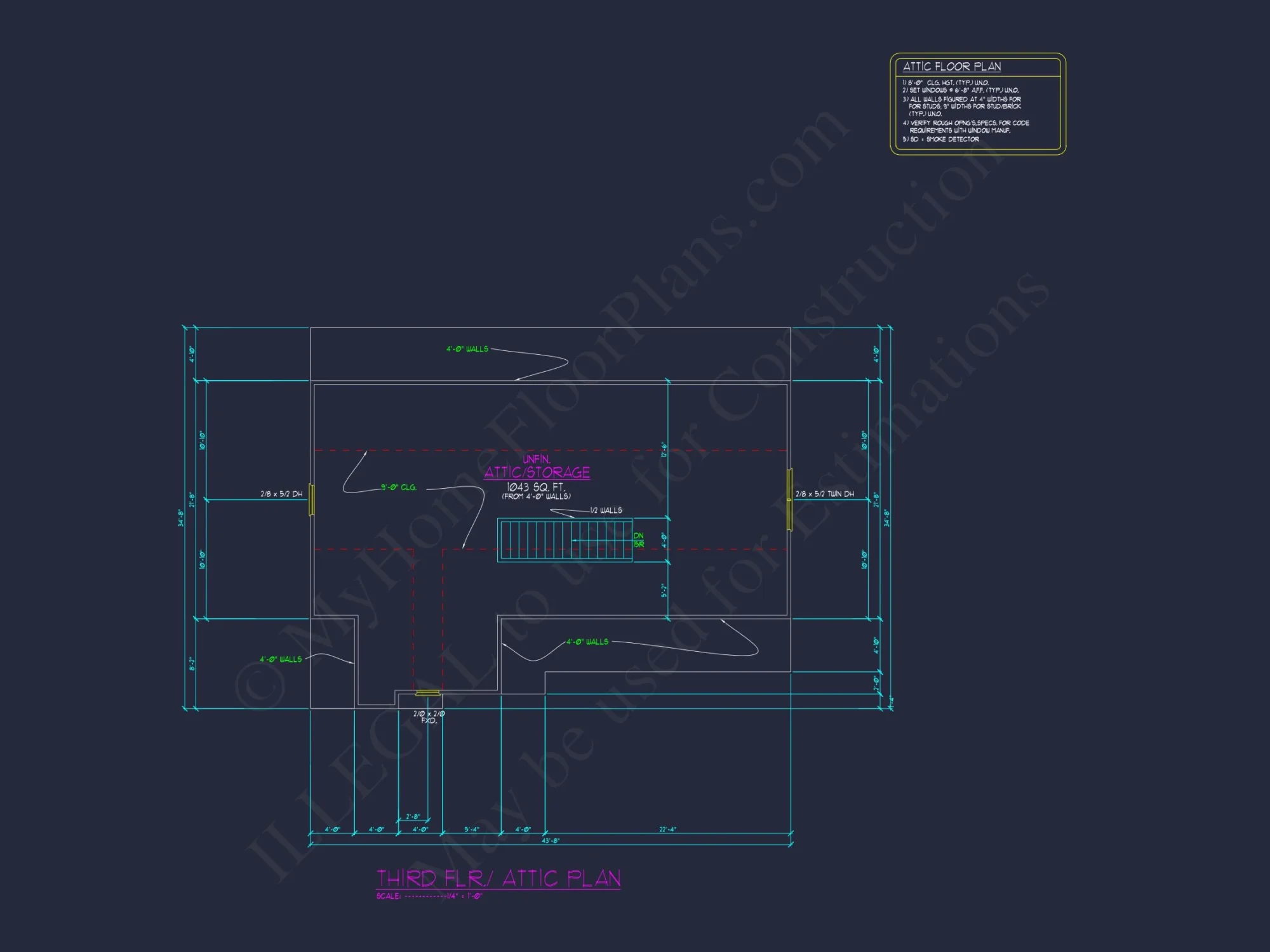 Traditional Craftsman house Plan with 4 Bedrooms & 2-Car Garage
