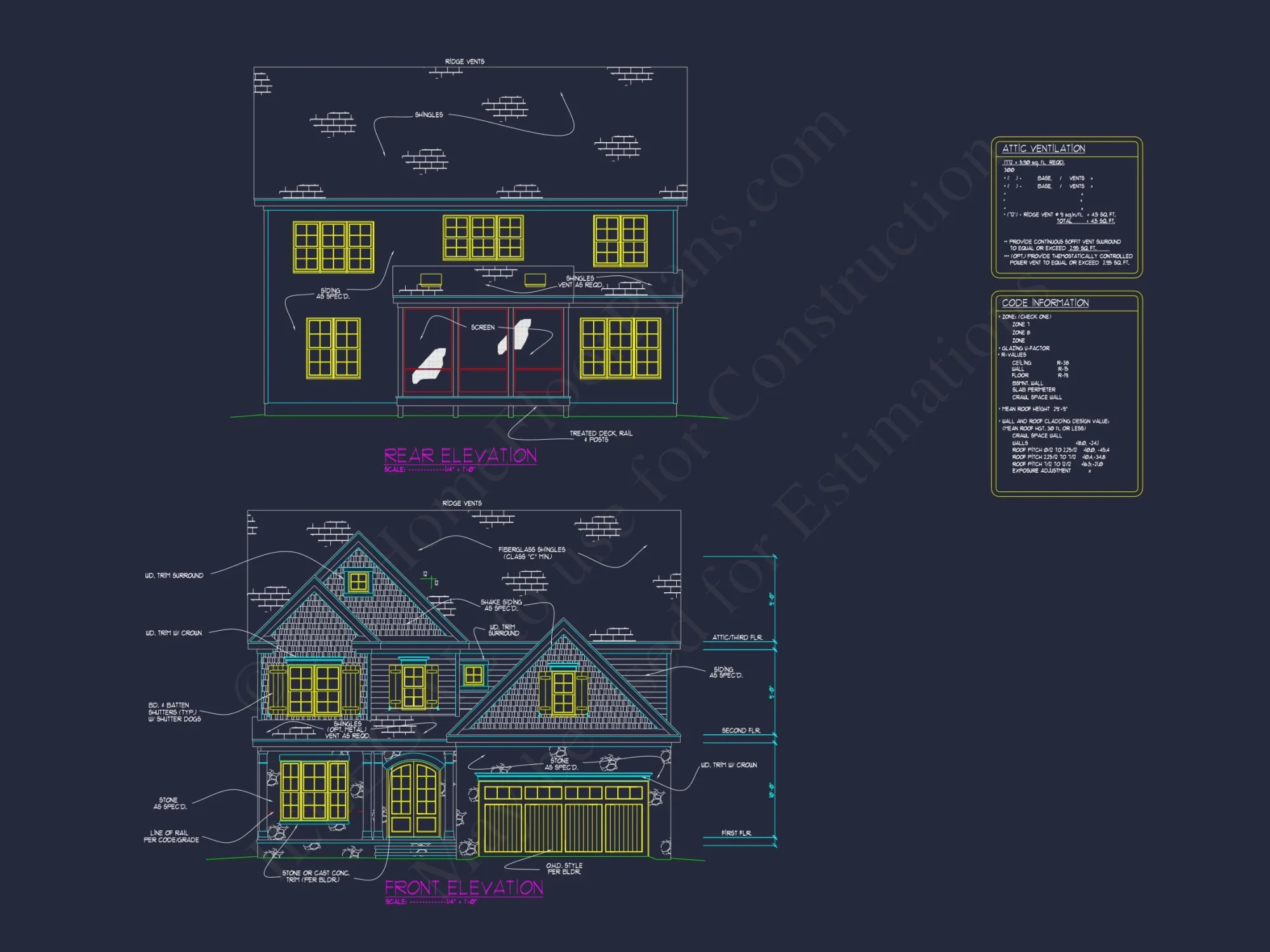 Traditional Craftsman house Plan with 4 Bedrooms & 2-Car Garage