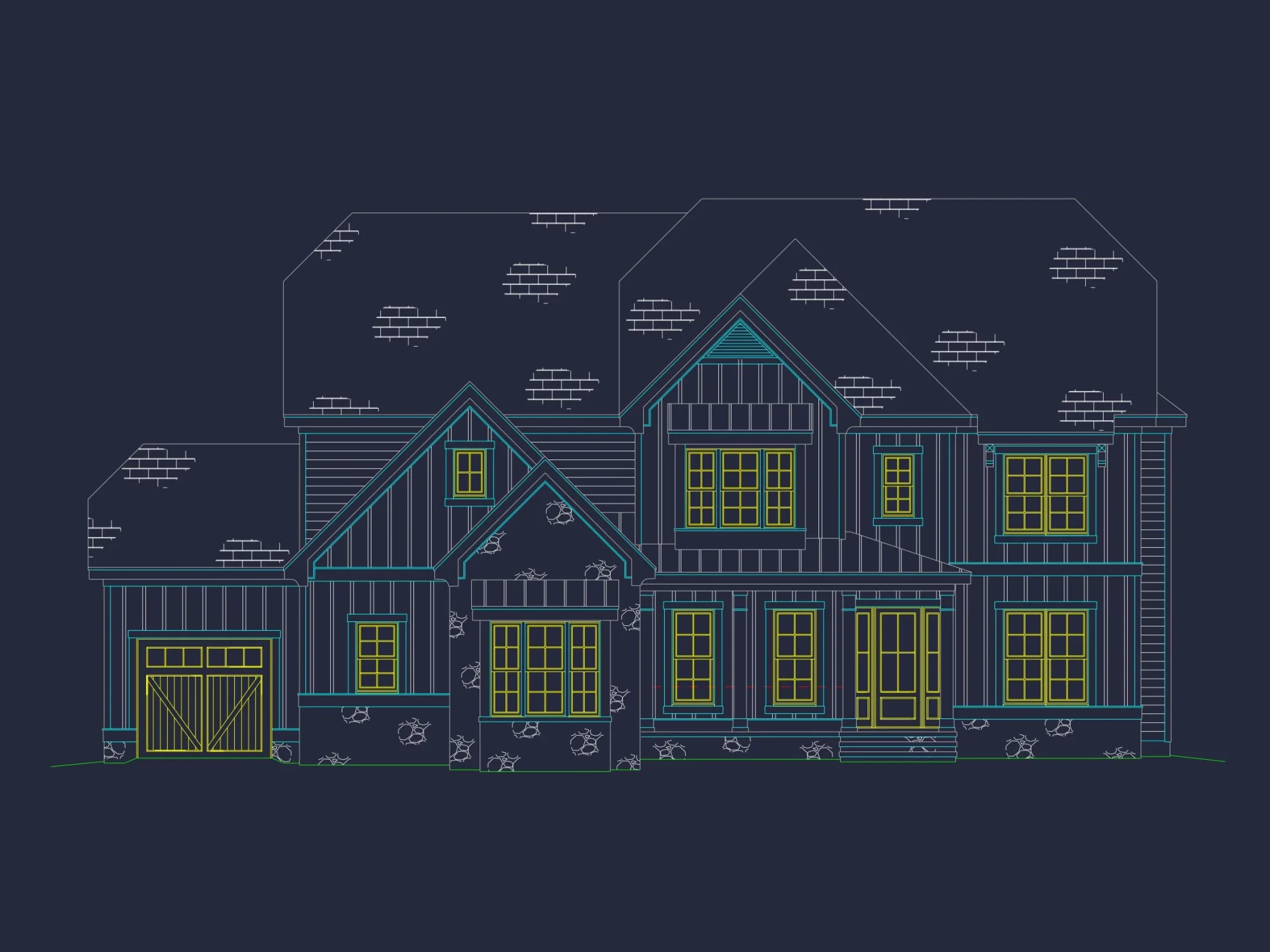 Traditional house Plan with CAD Designs and Spacious Layout
