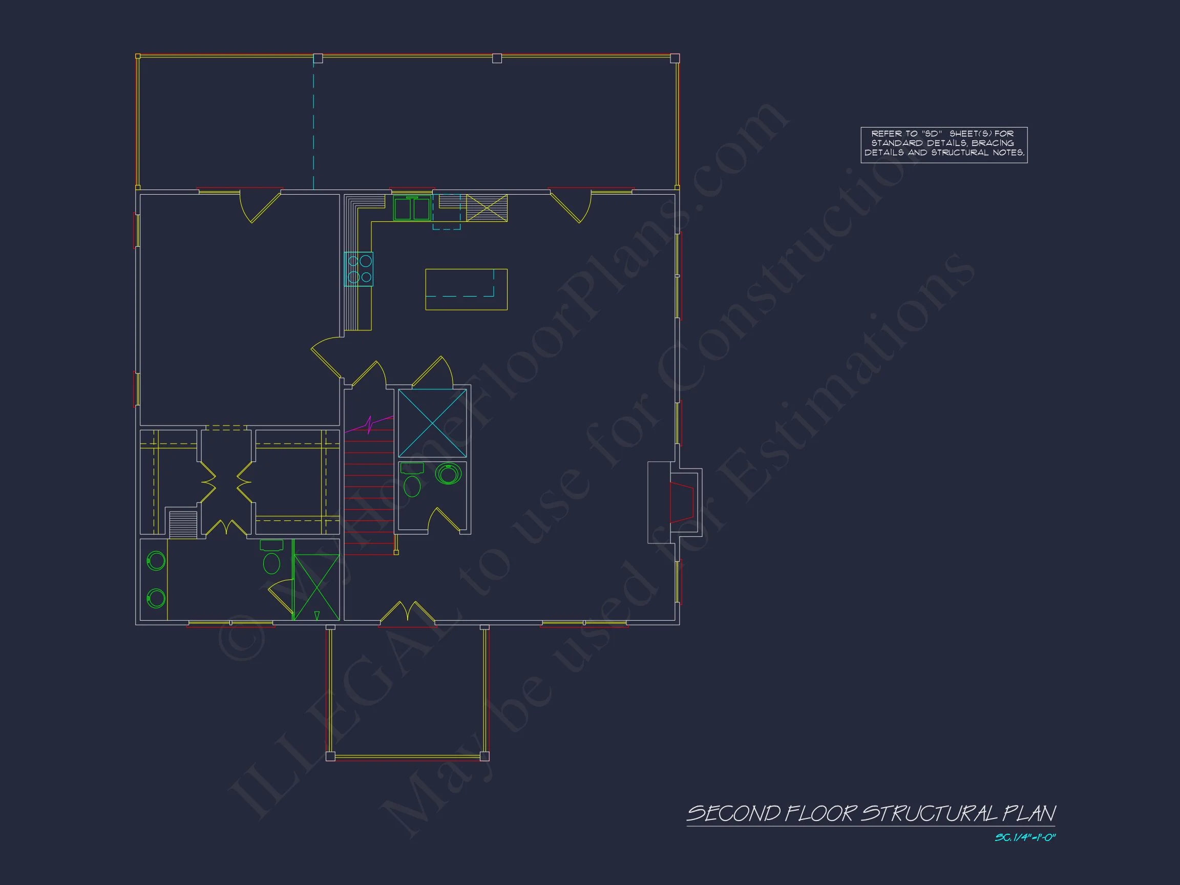 Beautiful Coastal house Plan with Open Floor Designs & CAD