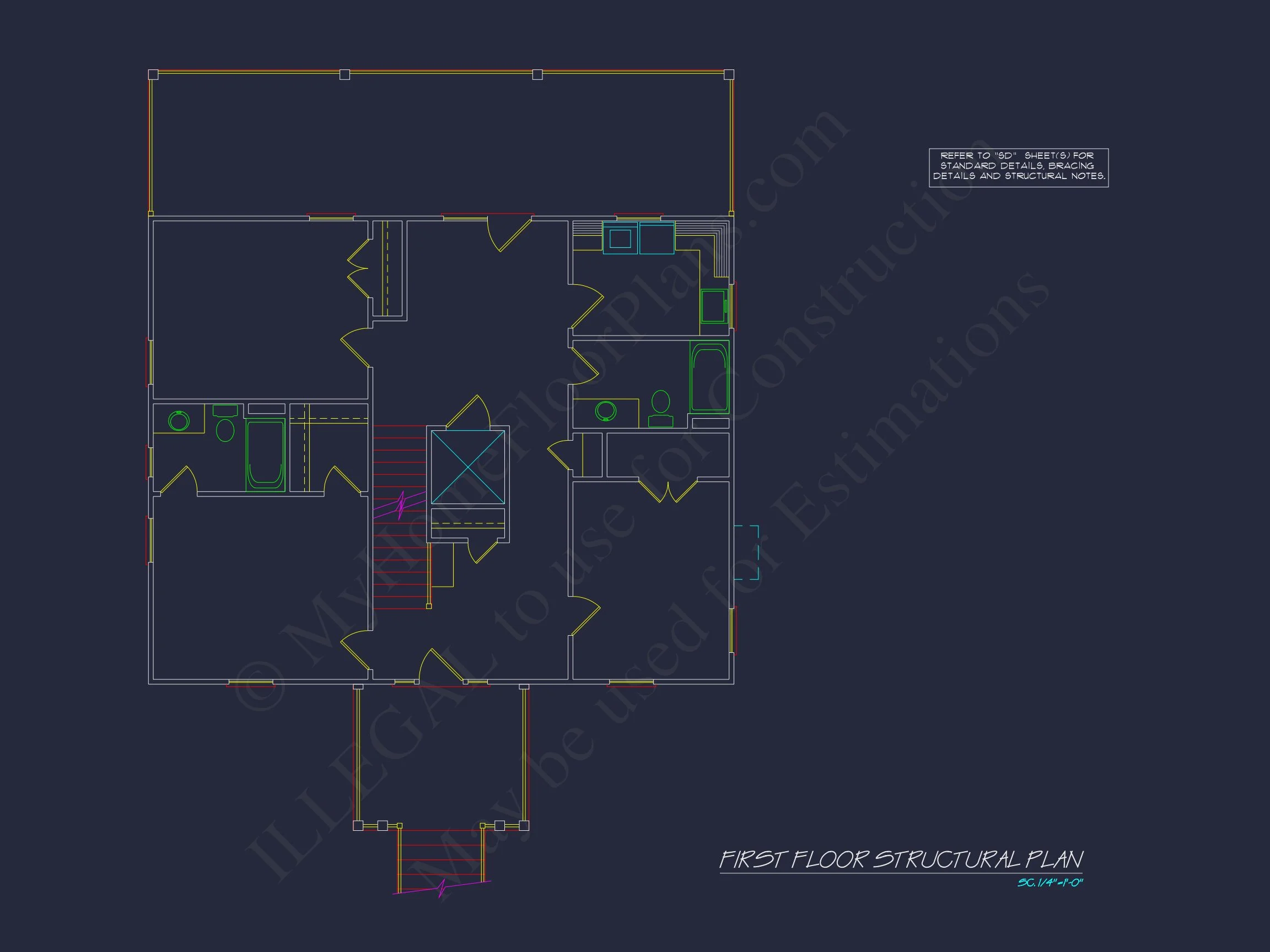 Beautiful Coastal house Plan with Open Floor Designs & CAD