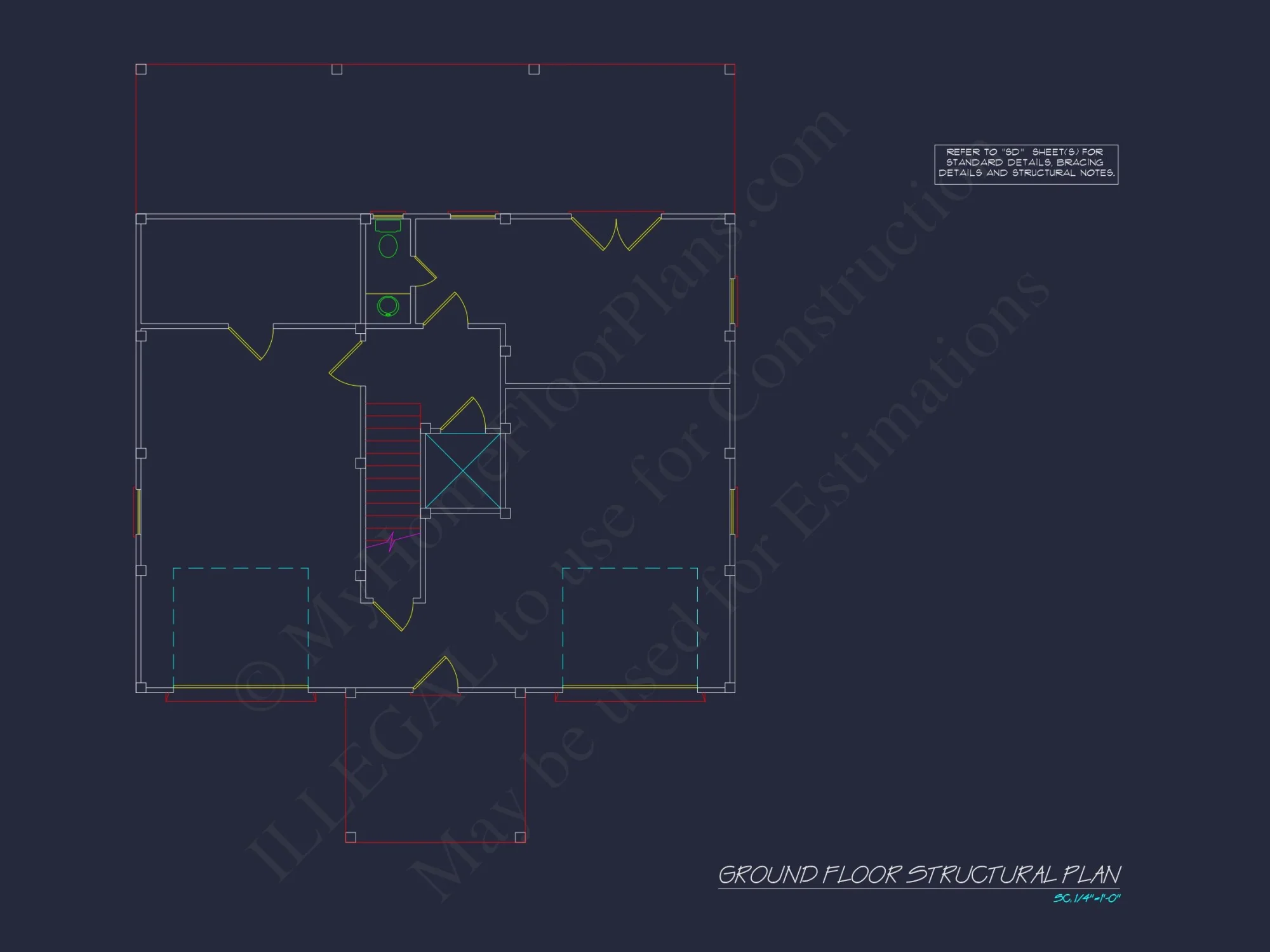 Beautiful Coastal house Plan with Open Floor Designs & CAD