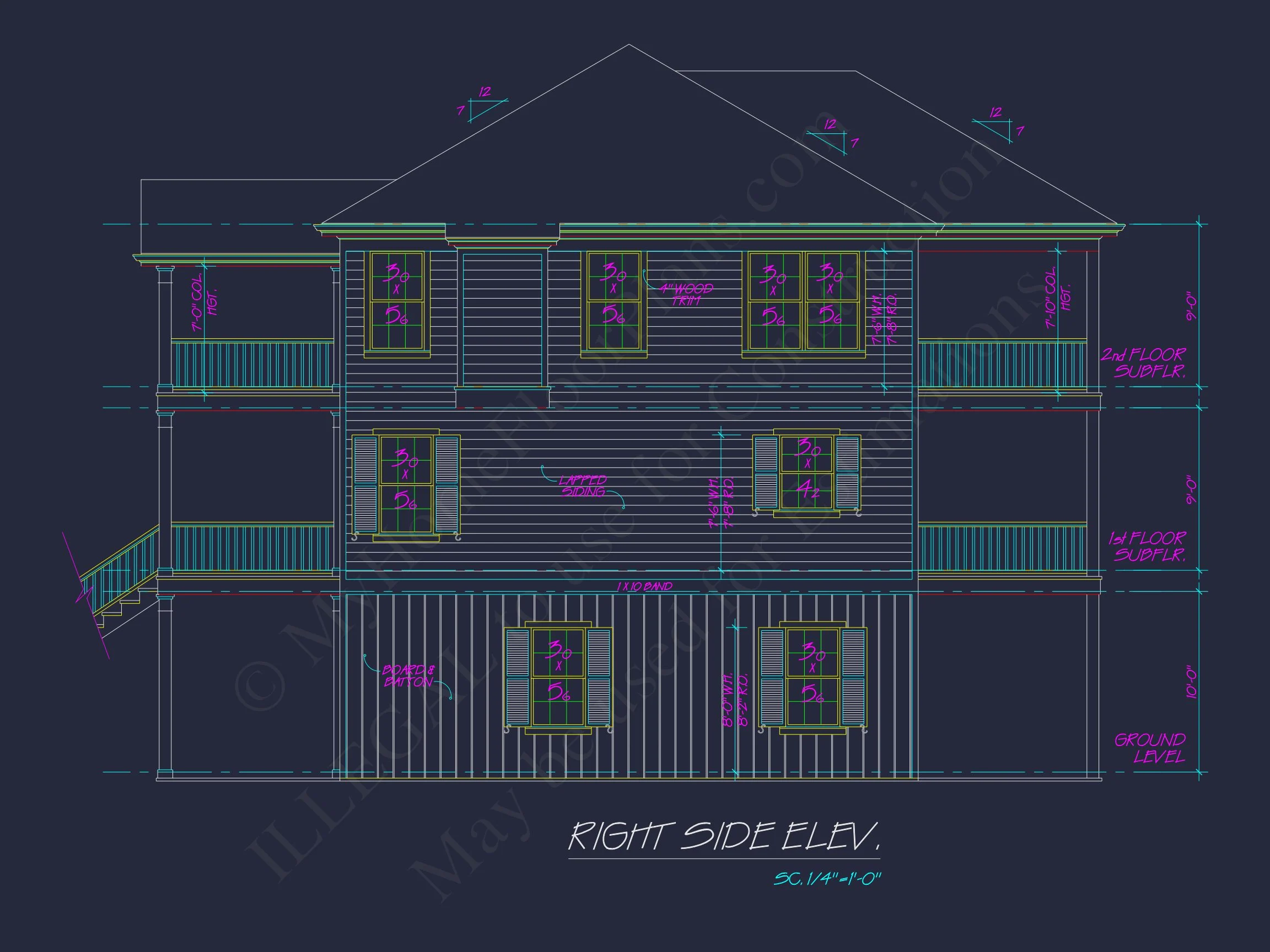 Beautiful Coastal house Plan with Open Floor Designs & CAD