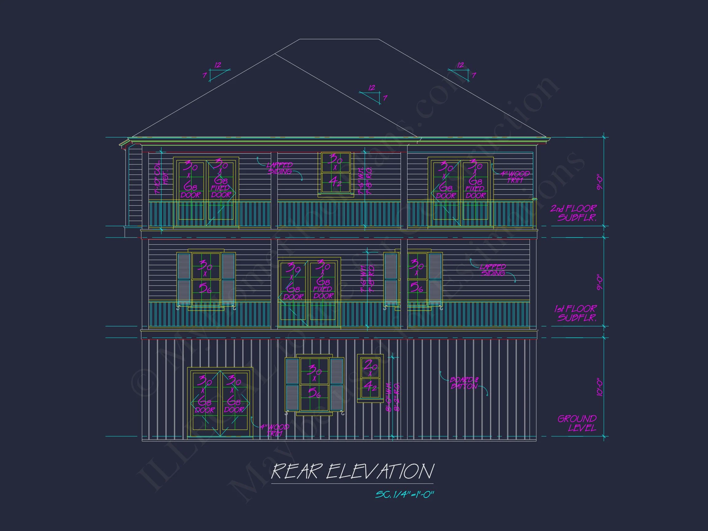 Beautiful Coastal house Plan with Open Floor Designs & CAD