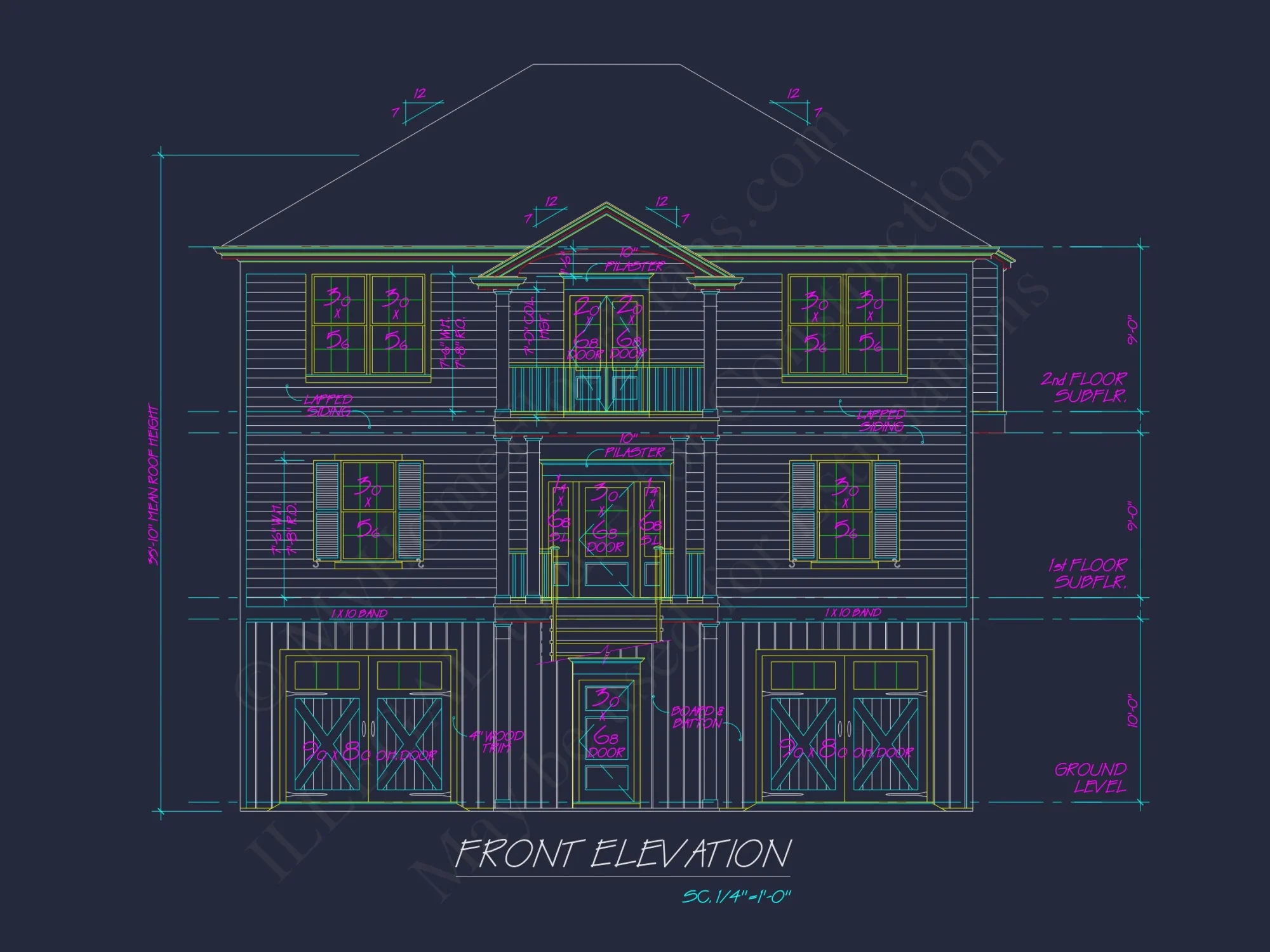 Beautiful Coastal house Plan with Open Floor Designs & CAD