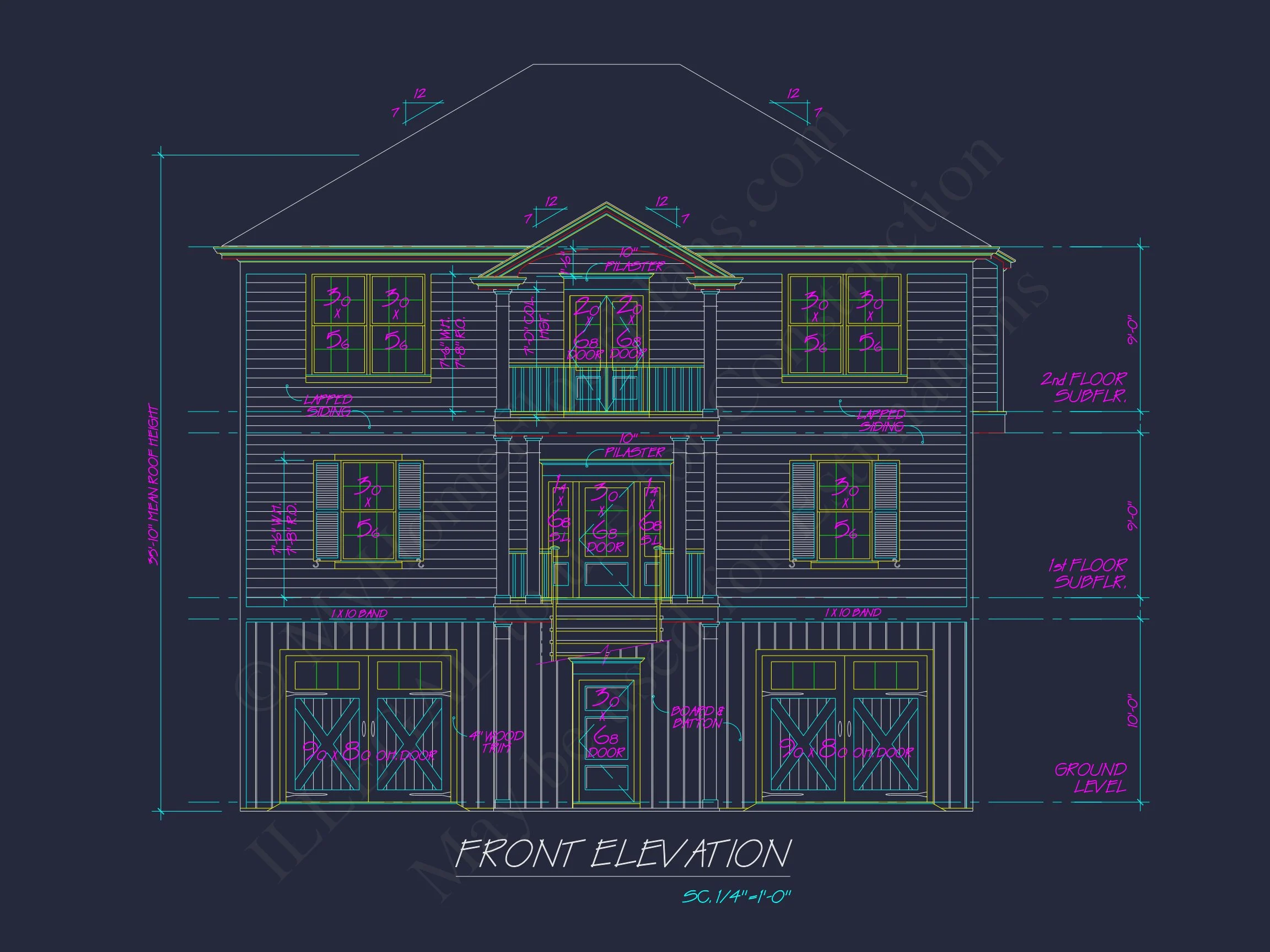 Beautiful Coastal house Plan with Open Floor Designs & CAD