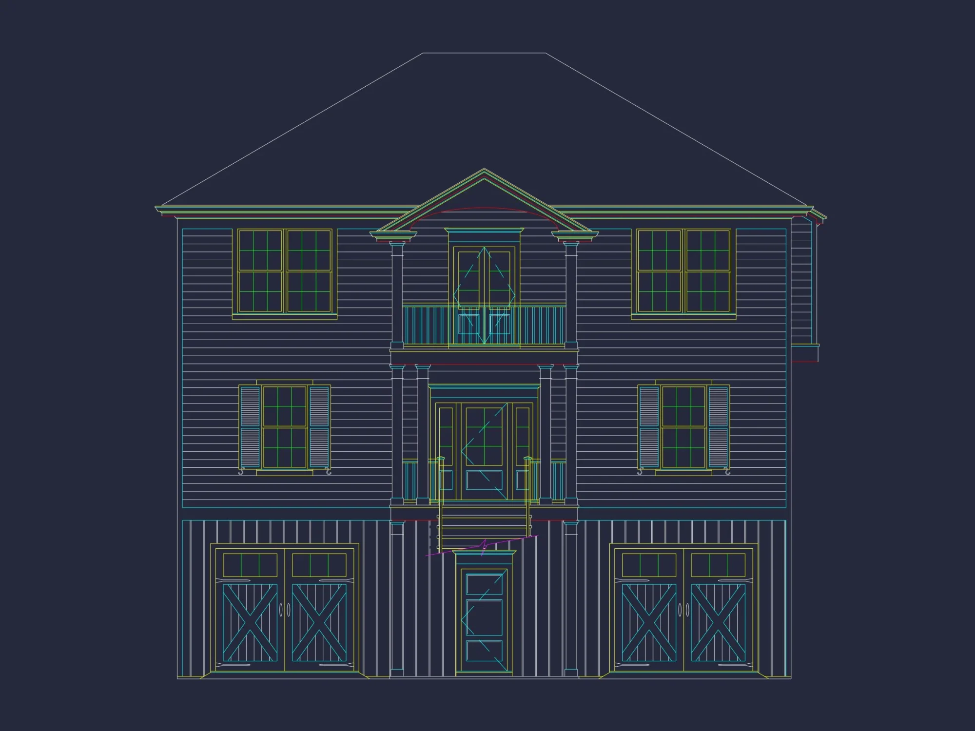 Beautiful Coastal house Plan with Open Floor Designs & CAD