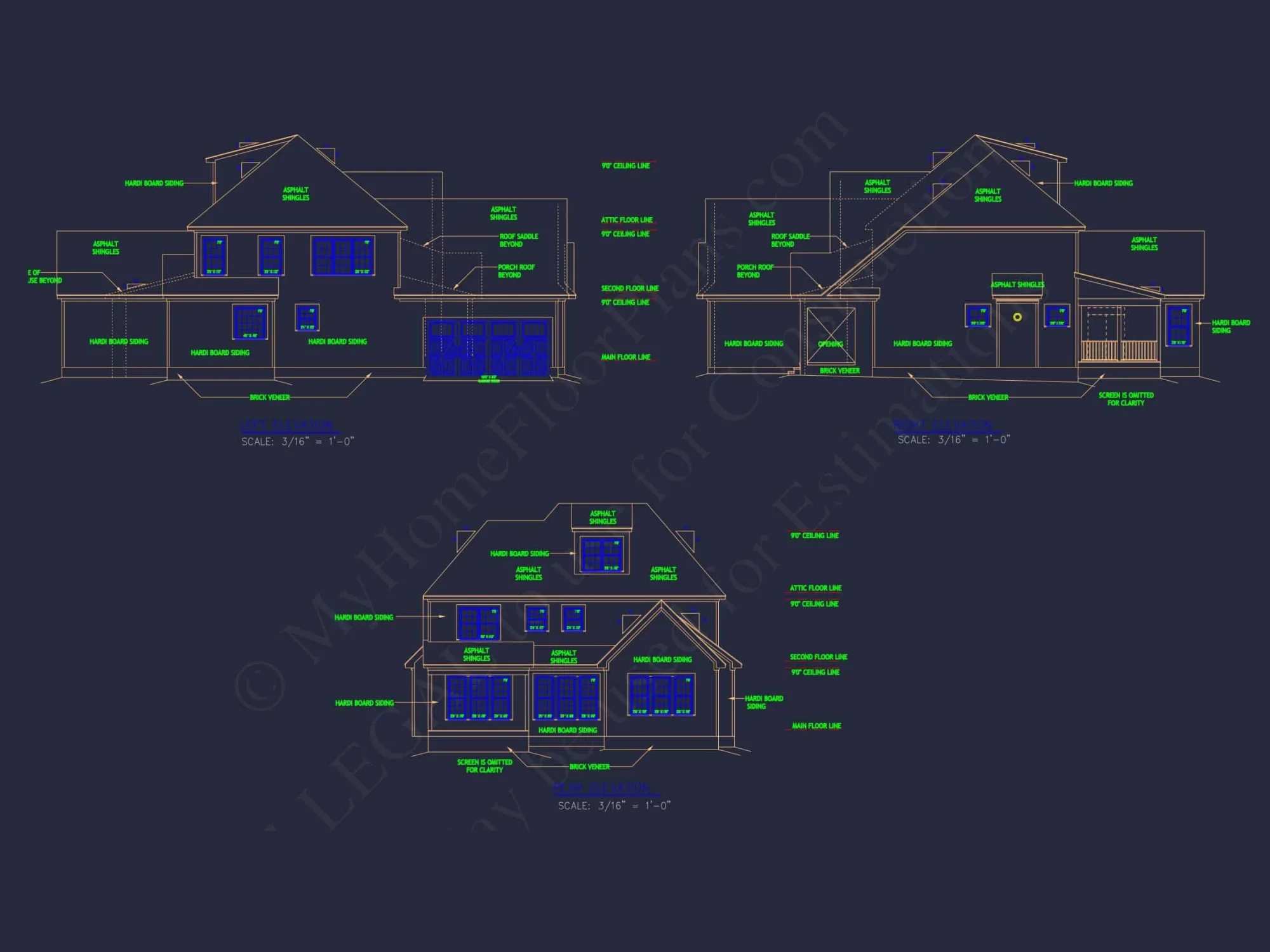 Modern Craftsman house Plan with 2.5 Floors and Spacious Designs