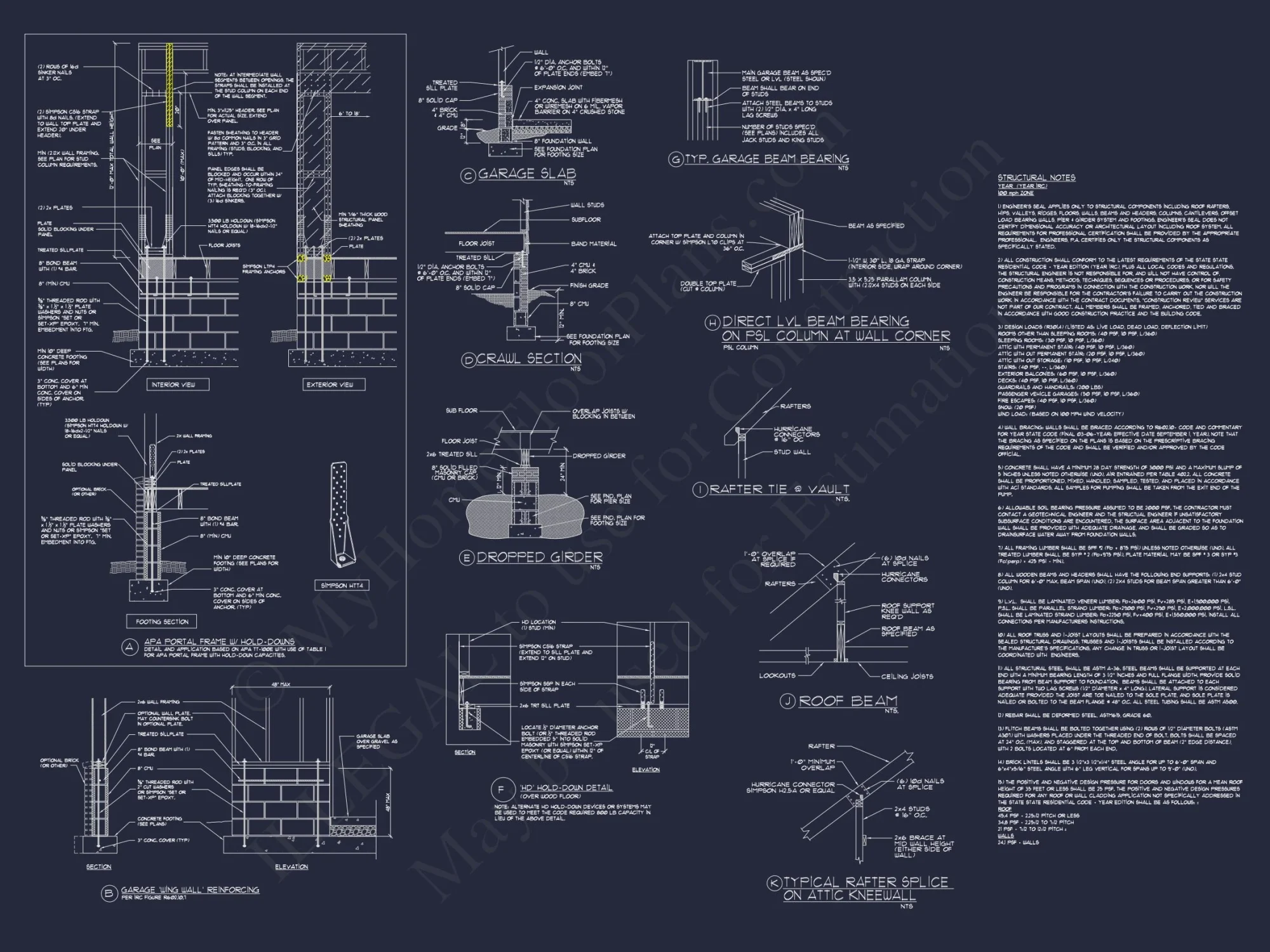 Craftsman house Floor Plan: 4 Beds, 3, 053 Sq Ft CAD Designs
