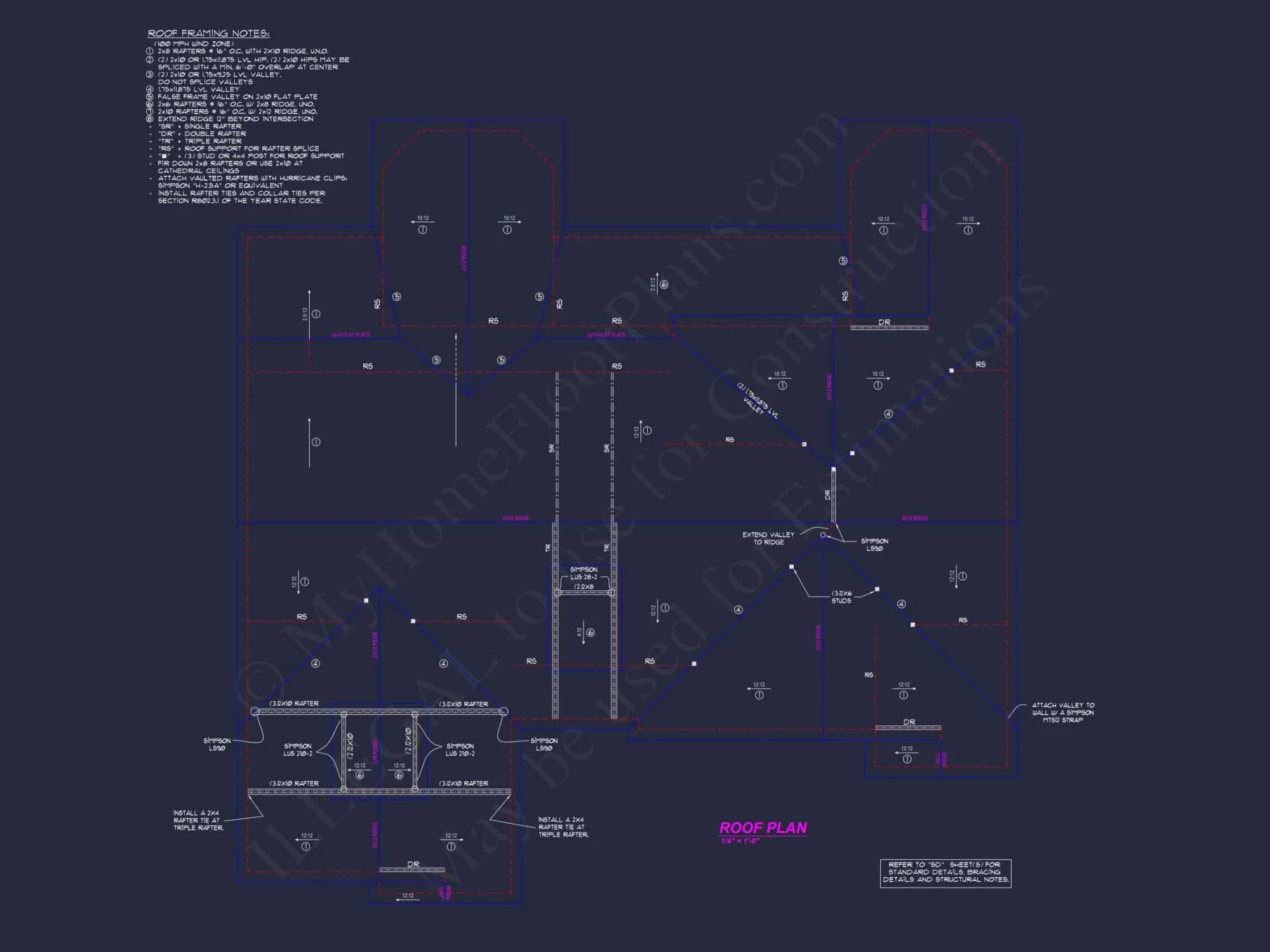 Craftsman house Floor Plan: 4 Beds, 3, 053 Sq Ft CAD Designs