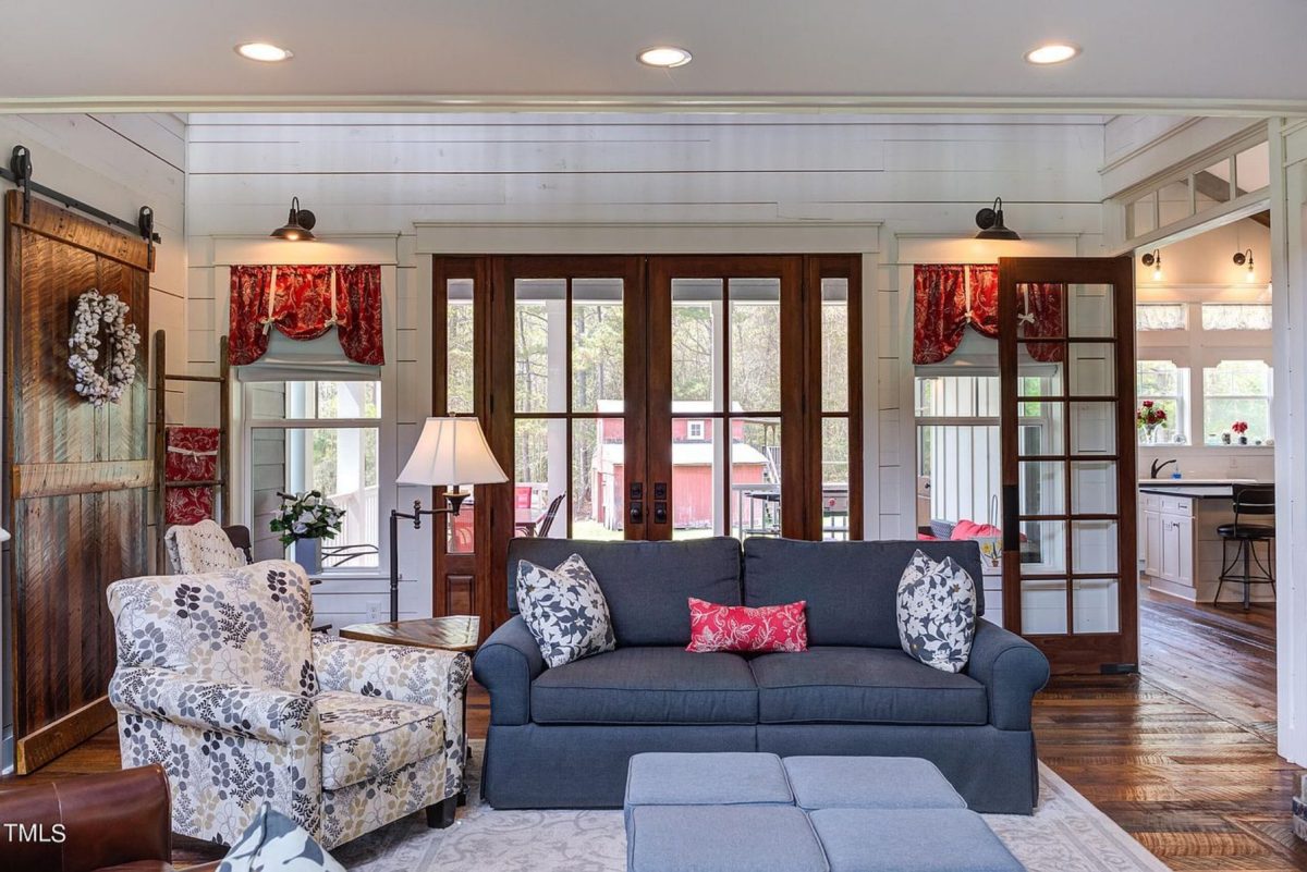 "Image of elegant traditional farmhouse floor plan and architectural designs"