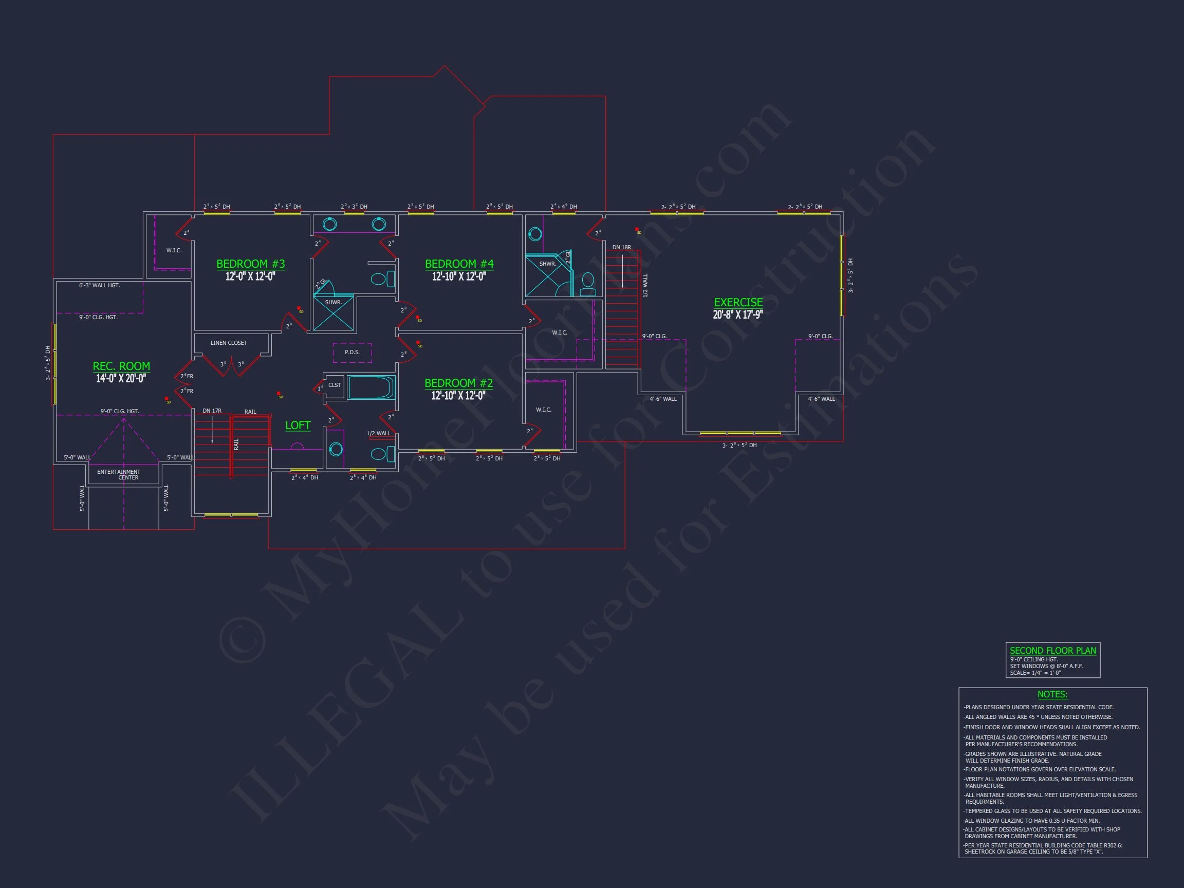 Spacious house Plan with 2 Floors, CAD Blueprint, and Designs