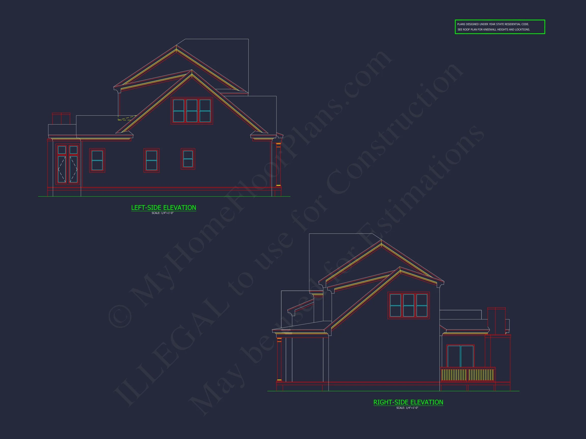 Spacious house Plan with 2 Floors, CAD Blueprint, and Designs